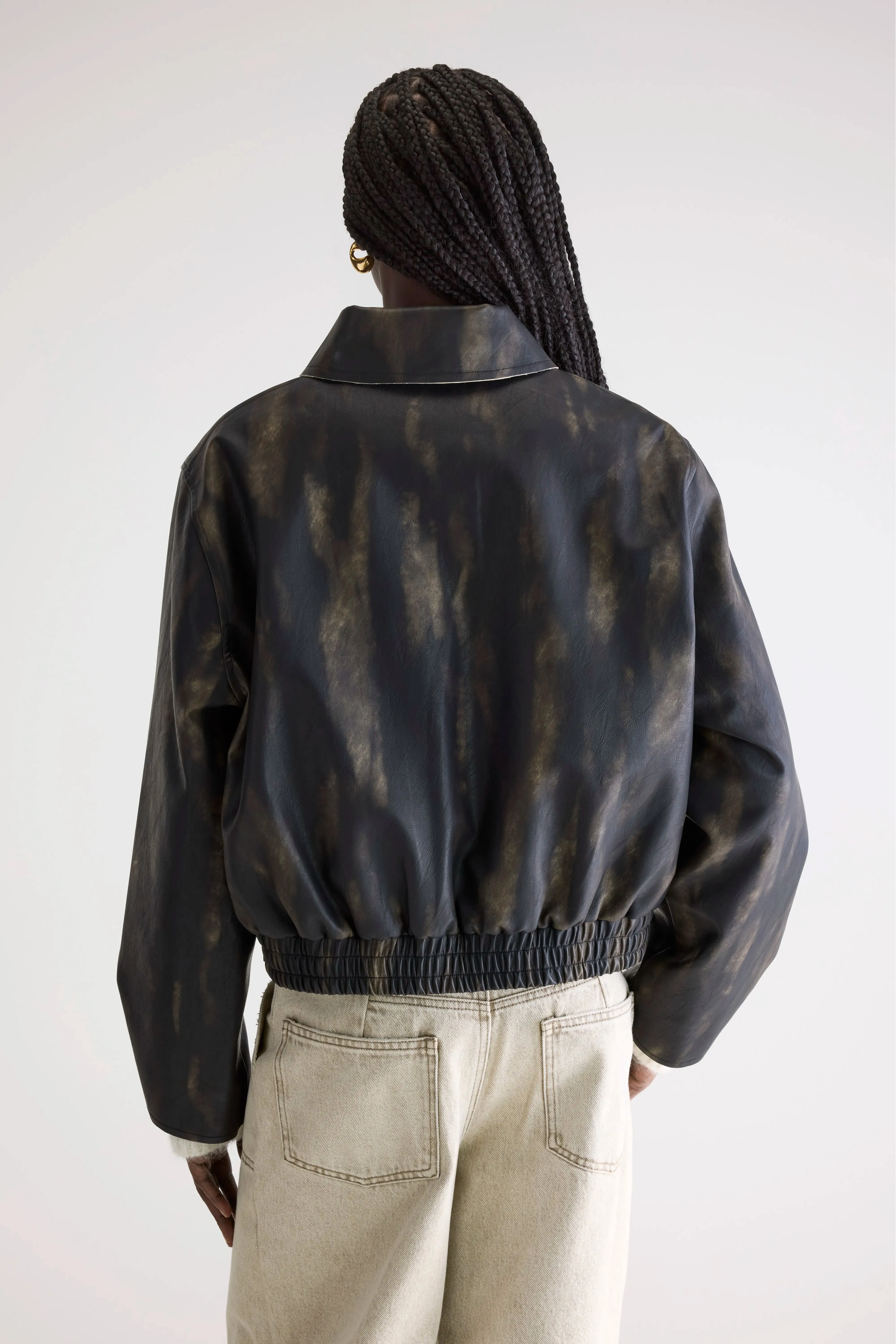 Effortless Style Harred faux-leather jacket (252 / W / BLACK SAND)