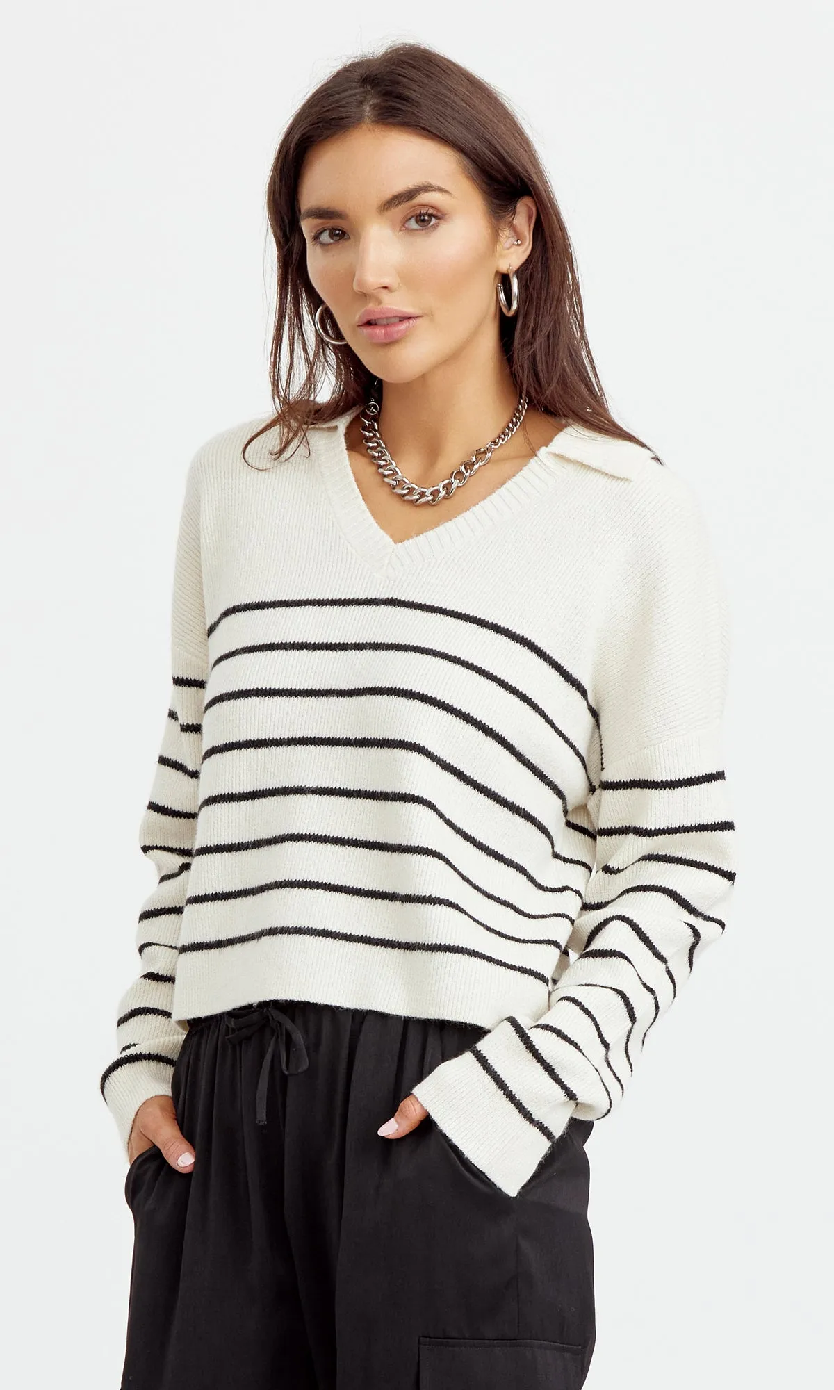 Effortless Wear Florence Stripe Sweater Knit