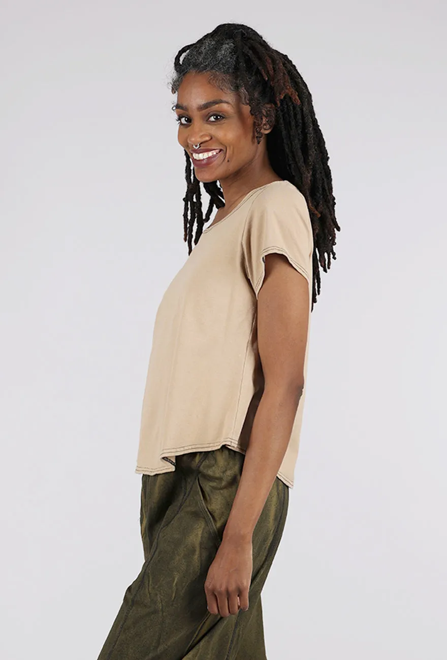 Elegant and Simple Spring Tee, Fawn