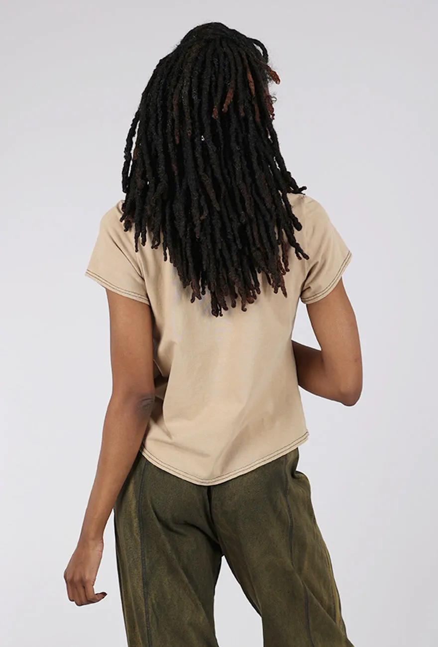 Elegant and Simple Spring Tee, Fawn