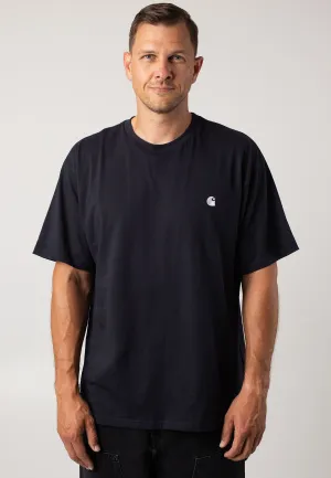 Teenager fashion easy to pair Carhartt WIP - Madison Dark Navy / White - T-Shirt