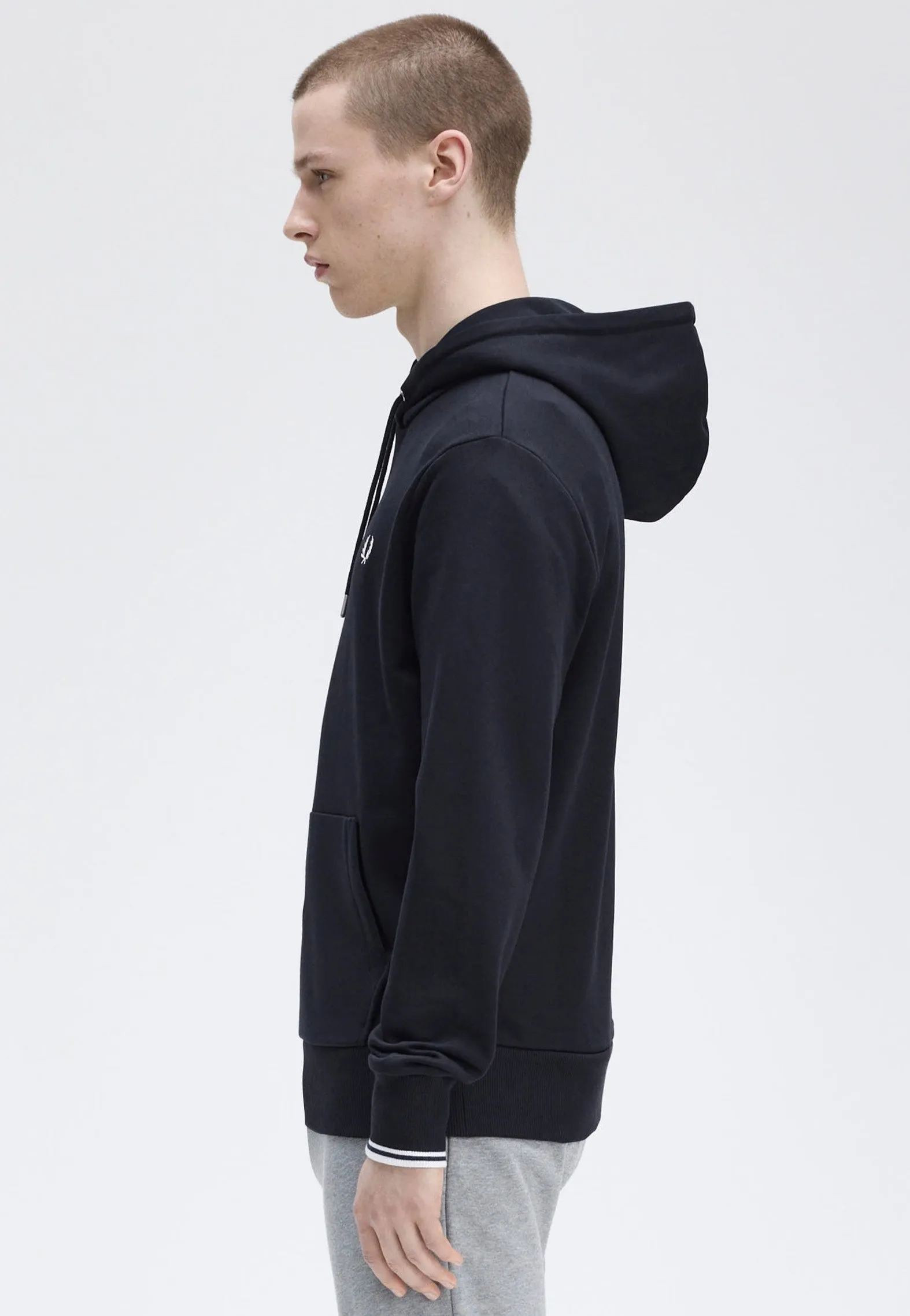 Elegant Appearance Fred Perry - Tipped Hooded Navy - Hoodie