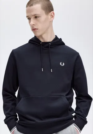 Round neck Fox like Fred Perry - Tipped Hooded Navy - Hoodie
