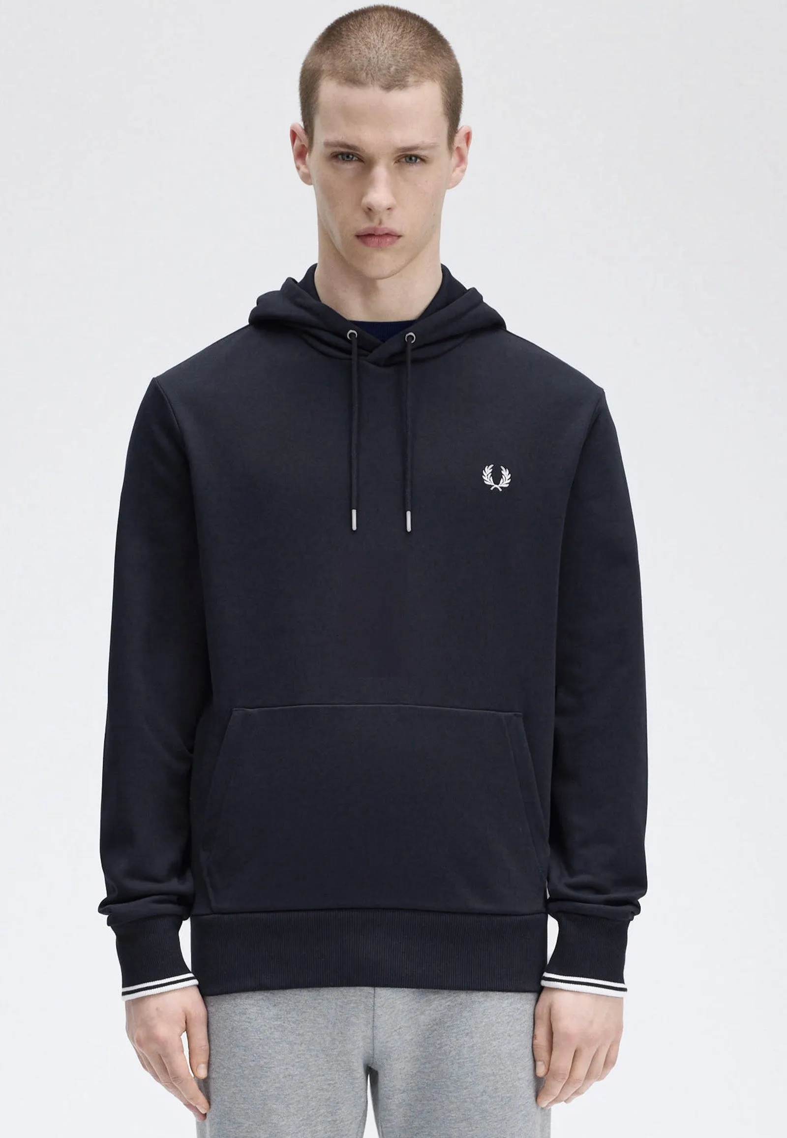 Elegant Appearance Fred Perry - Tipped Hooded Navy - Hoodie