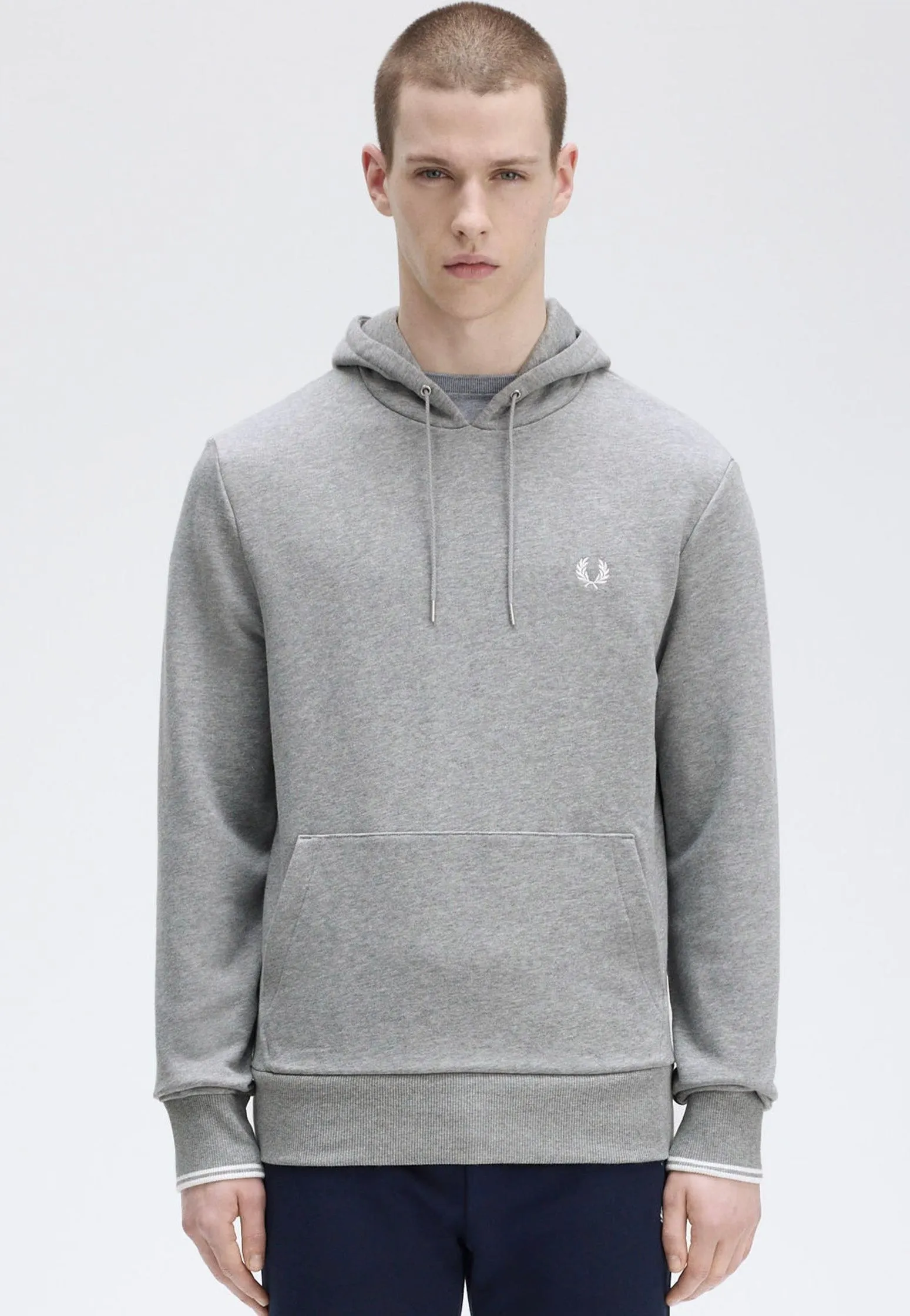 Elegant Appearance Fred Perry - Tipped Hooded Steel Marl - Hoodie