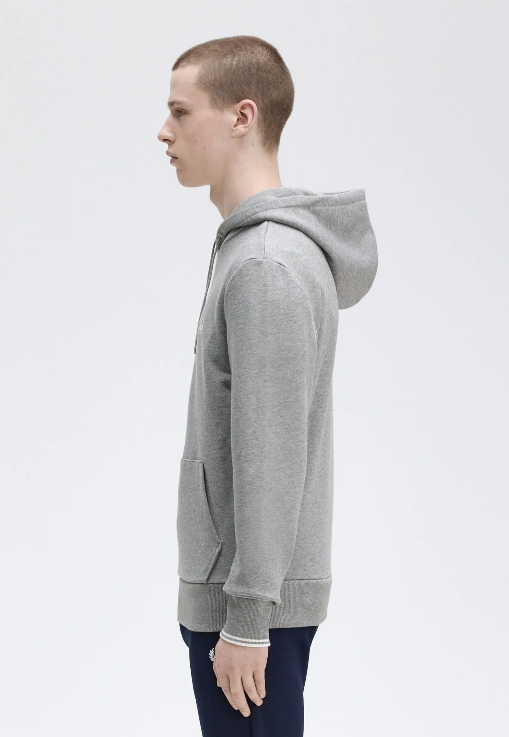 Elegant Appearance Fred Perry - Tipped Hooded Steel Marl - Hoodie