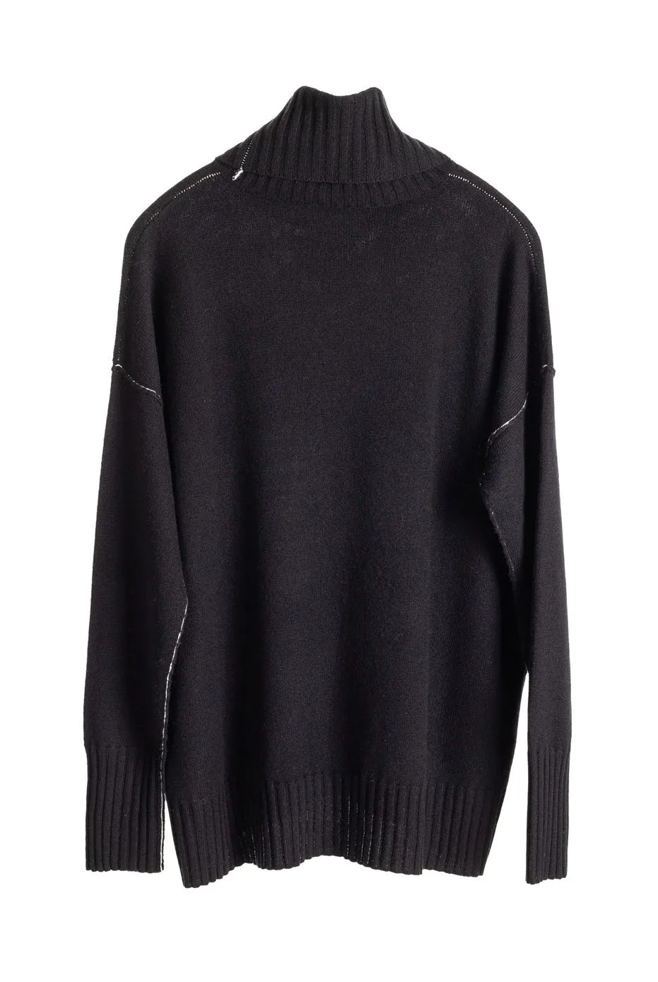 Elegant Comfort Baby Cashmere Black Turtleneck