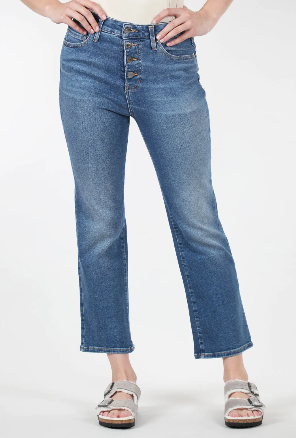 elegant design Phoebe Button Bootcut, Fountain Blue
