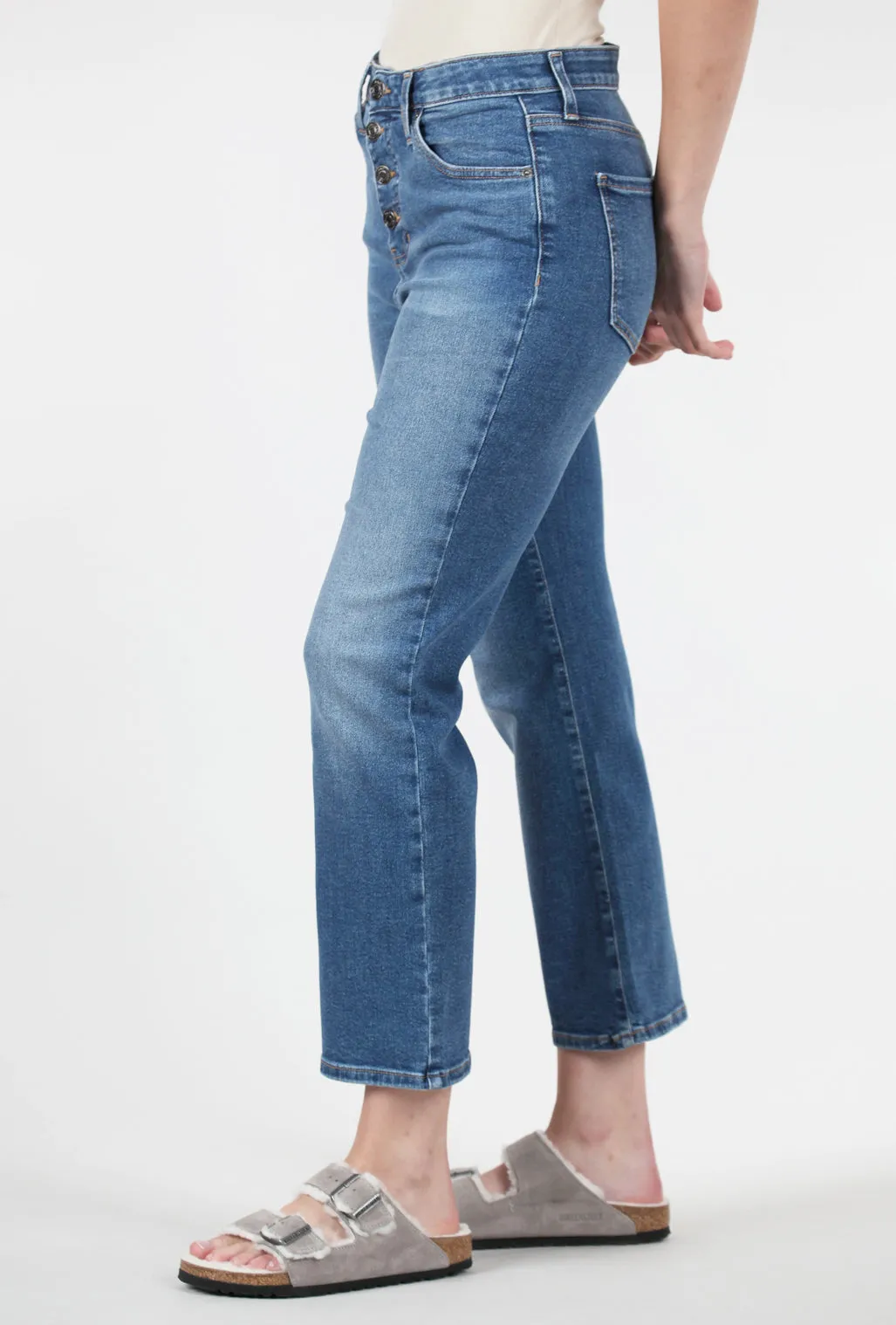 elegant design Phoebe Button Bootcut, Fountain Blue