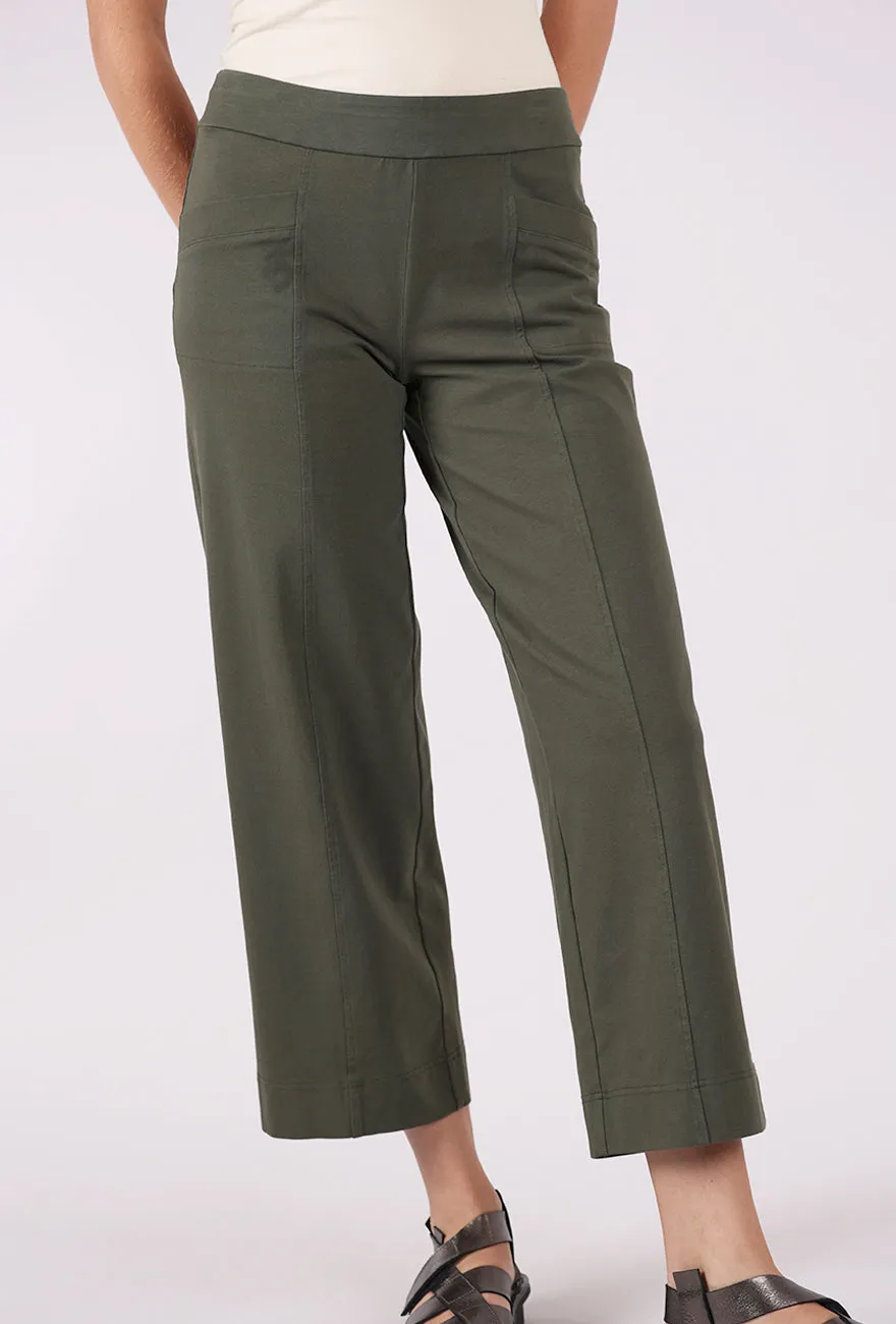 Elegant Fit Stonewash Angle Pocket Flood, Forest