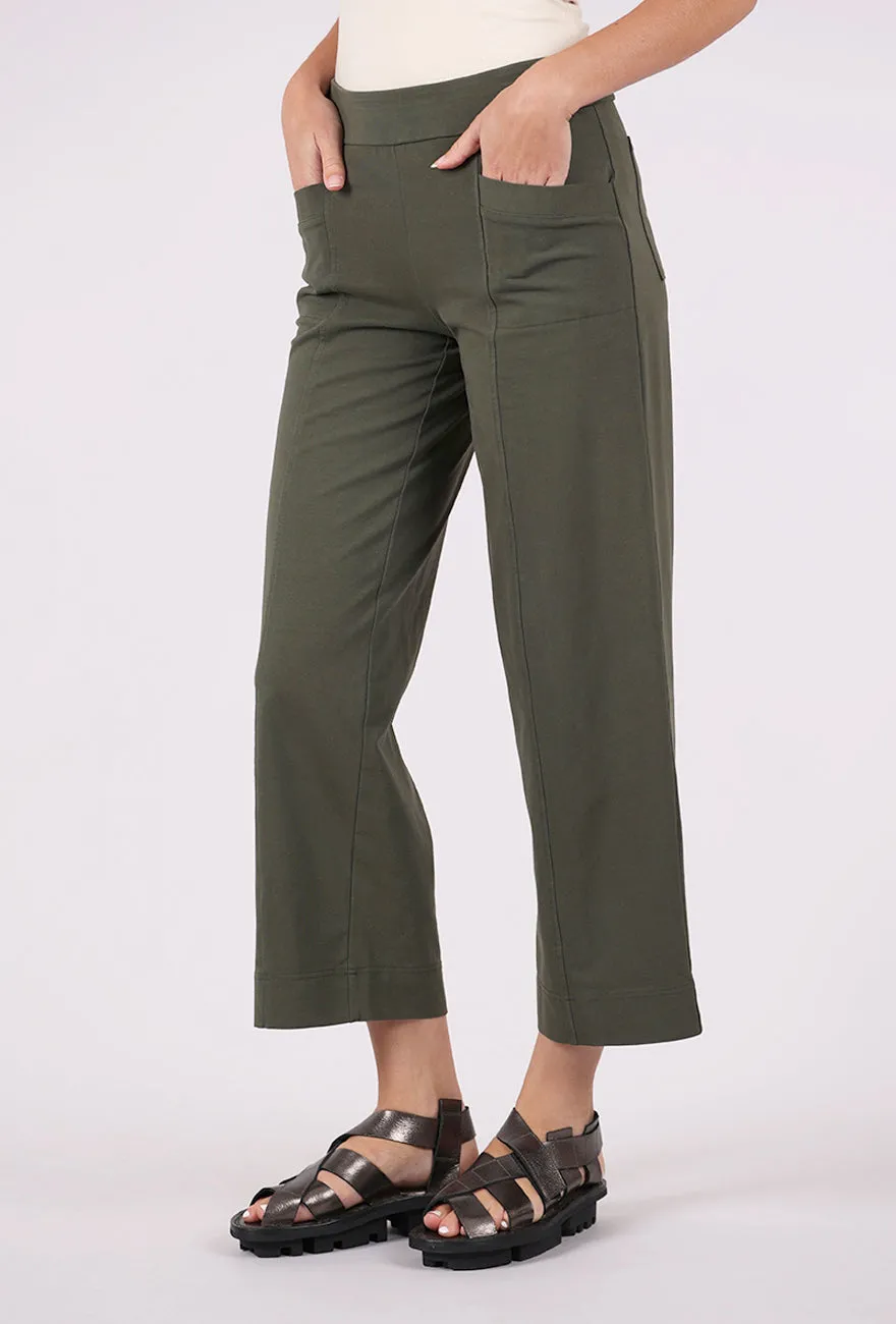 Elegant Fit Stonewash Angle Pocket Flood, Forest