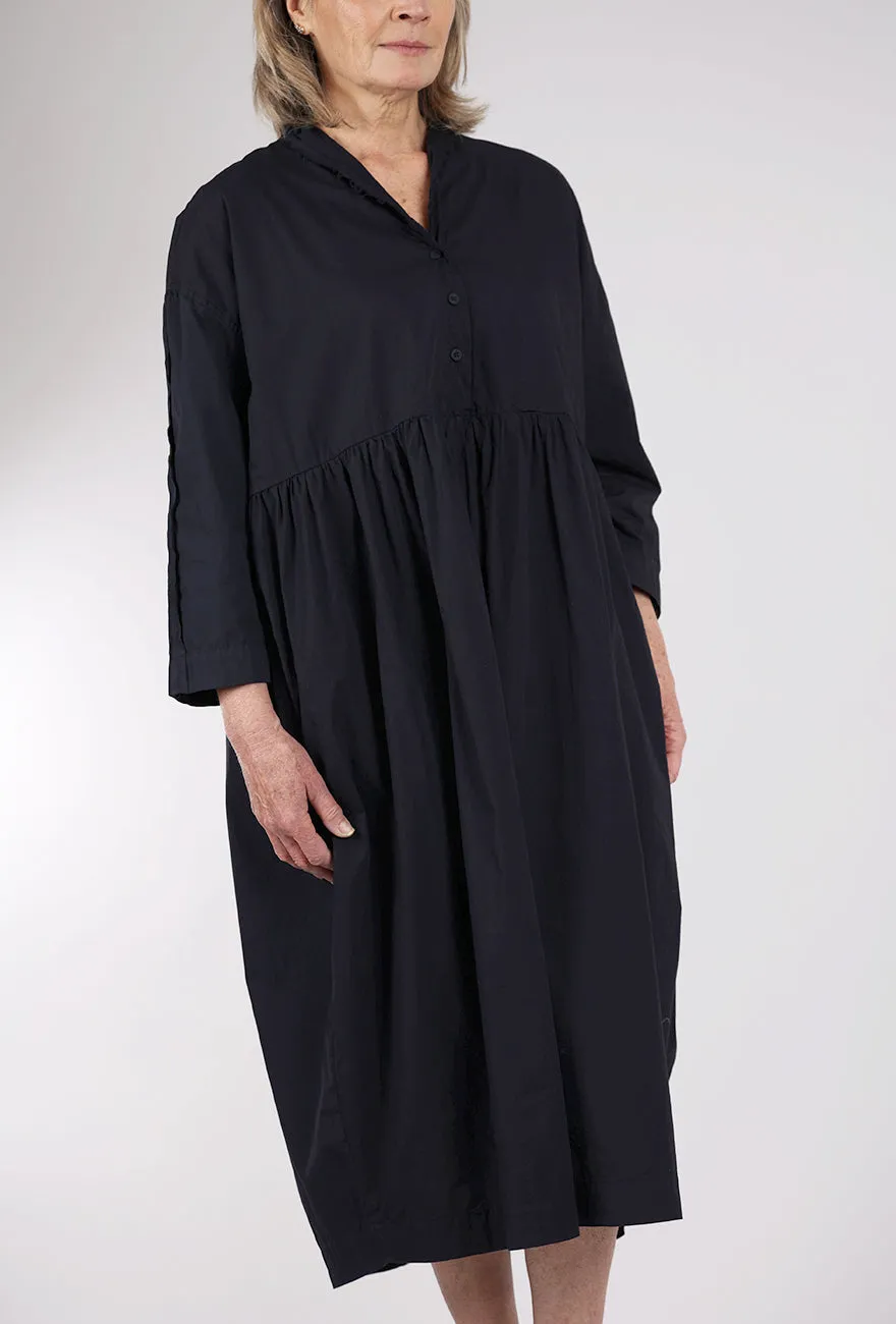 Elegant Garb Deep V Amphora Dress, Navy