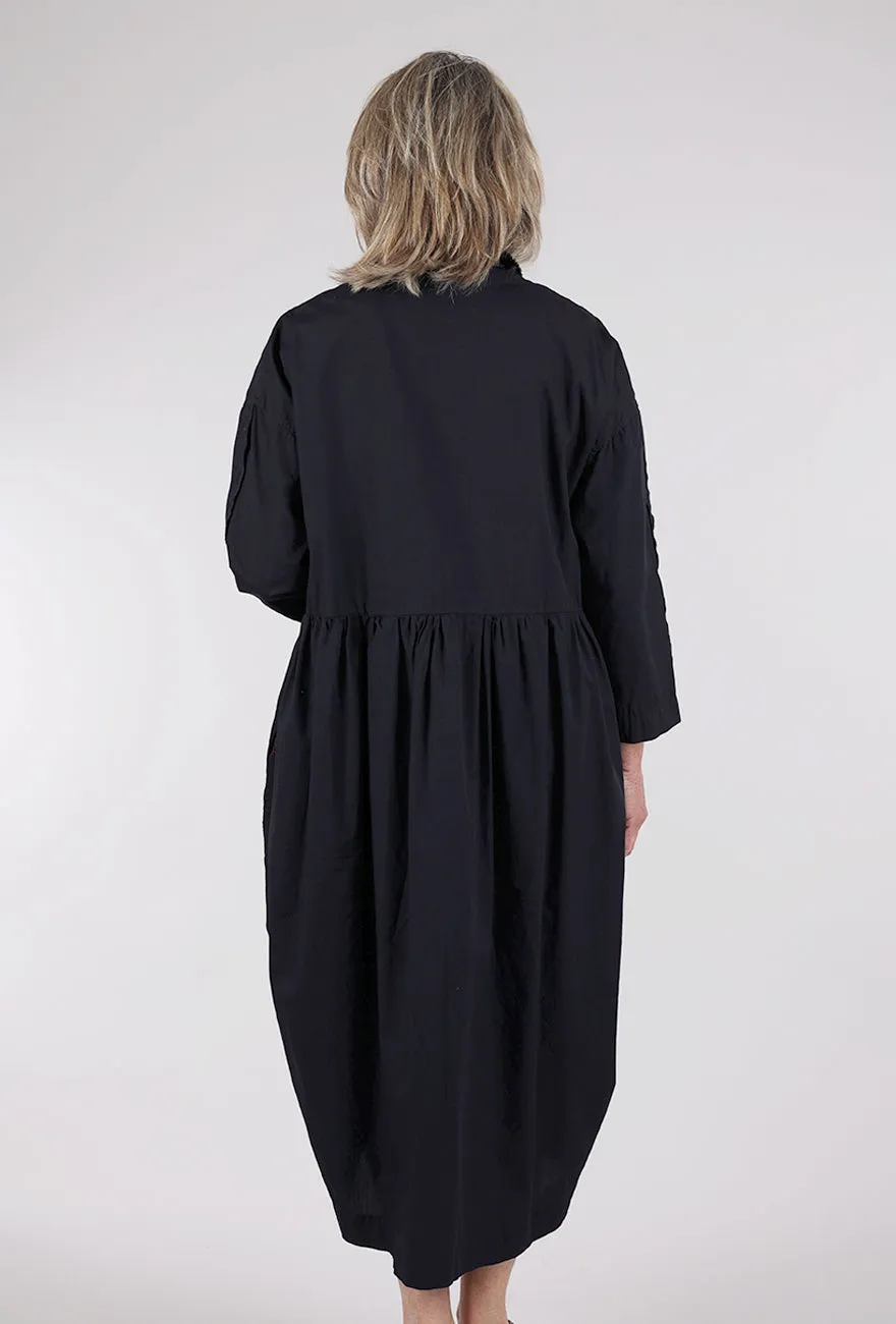 Elegant Garb Deep V Amphora Dress, Navy