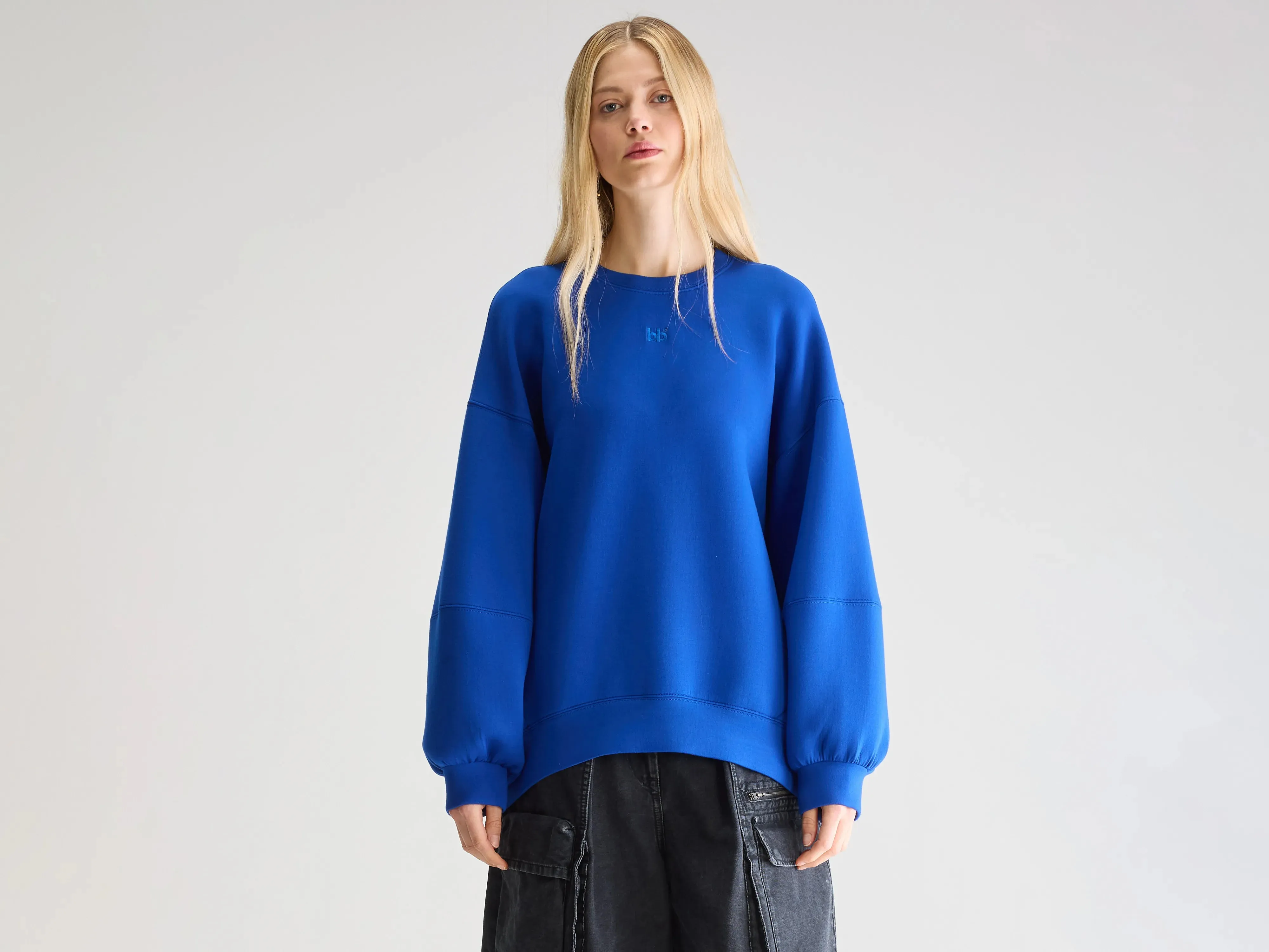 Trig crewneck sweatshirt (251 / W / BLUEWORKER) product terry cloth absorbency