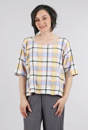 Parfait Plaid Durango Top, Pink Modern Aesthetic