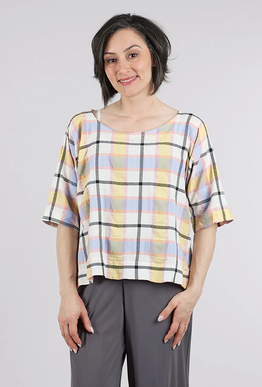 Parfait Plaid Durango Top, Pink Modern Aesthetic