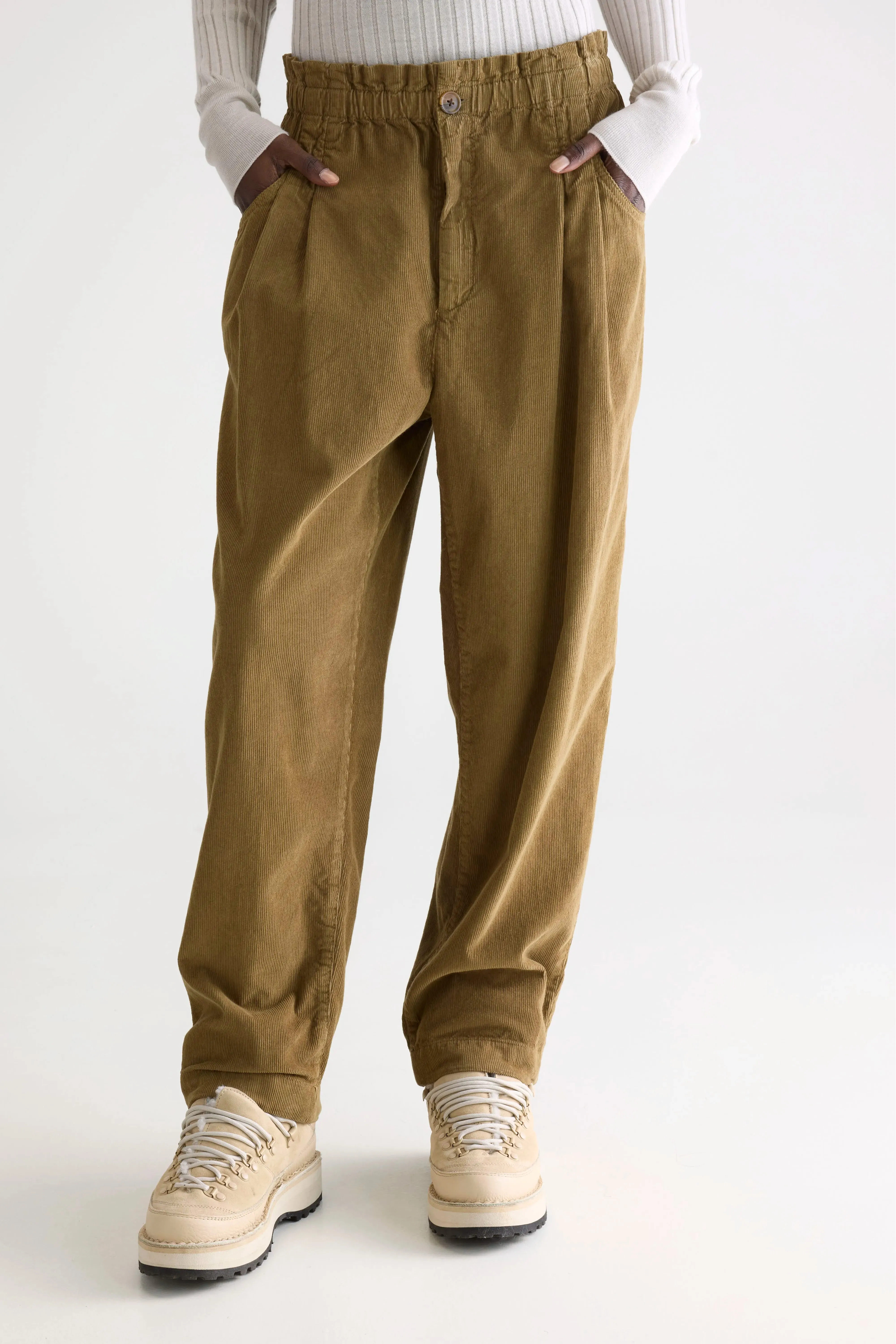 Elegant Waist Winona paperbag trousers (252 / W / TABAC)