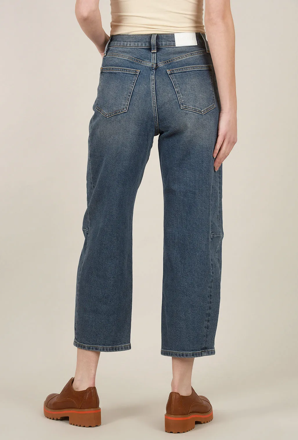 Eli High-Rise Arched Leg Denim, Augustus Blue Bold Style