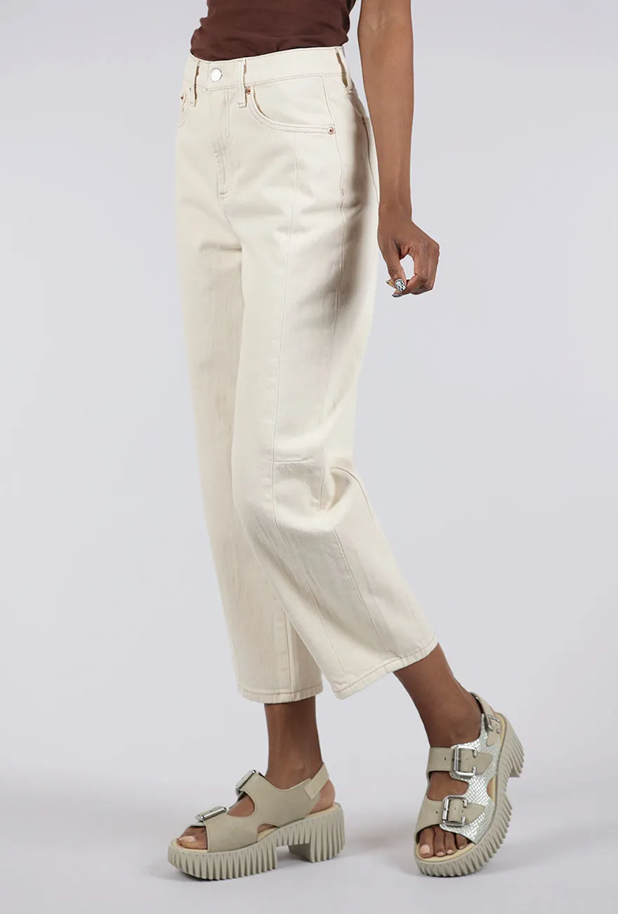 Eli High Rise Arched Leg, Ecru Breathable Fit