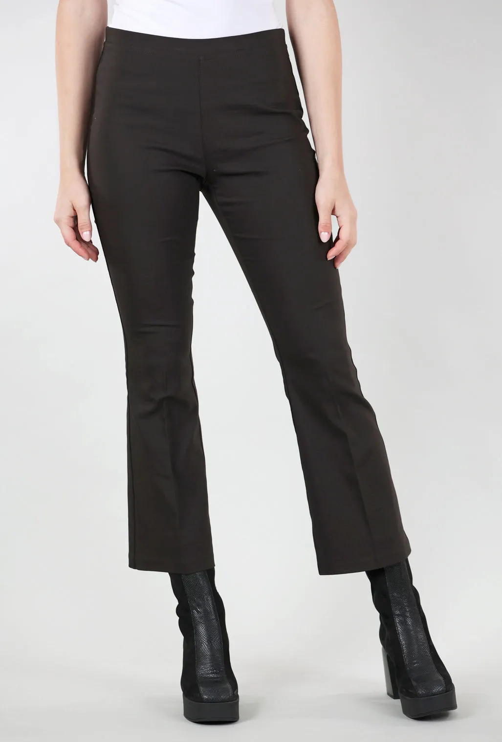 All-Season Wear Ella Crop Flare Pant, Brown