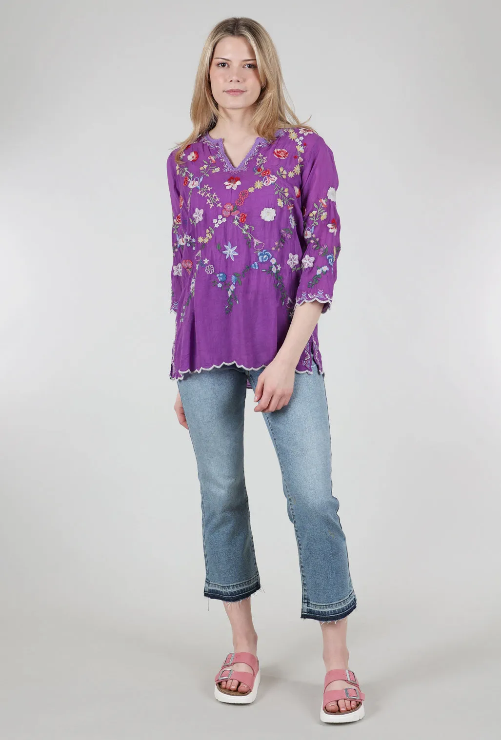 Eloise Bootcut Denim, Blue Dust Breathable Waist