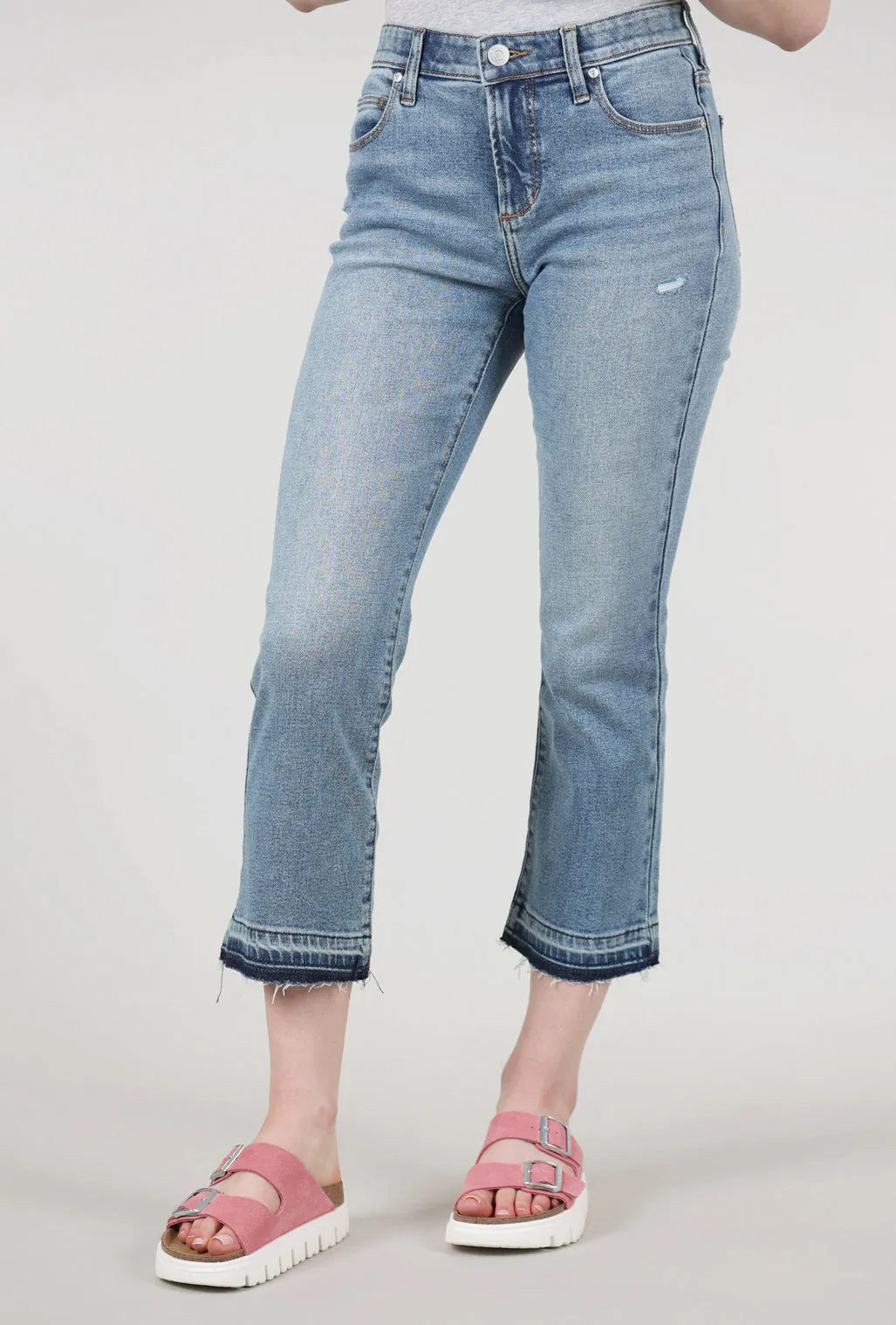 Eloise Bootcut Denim, Blue Dust Breathable Waist