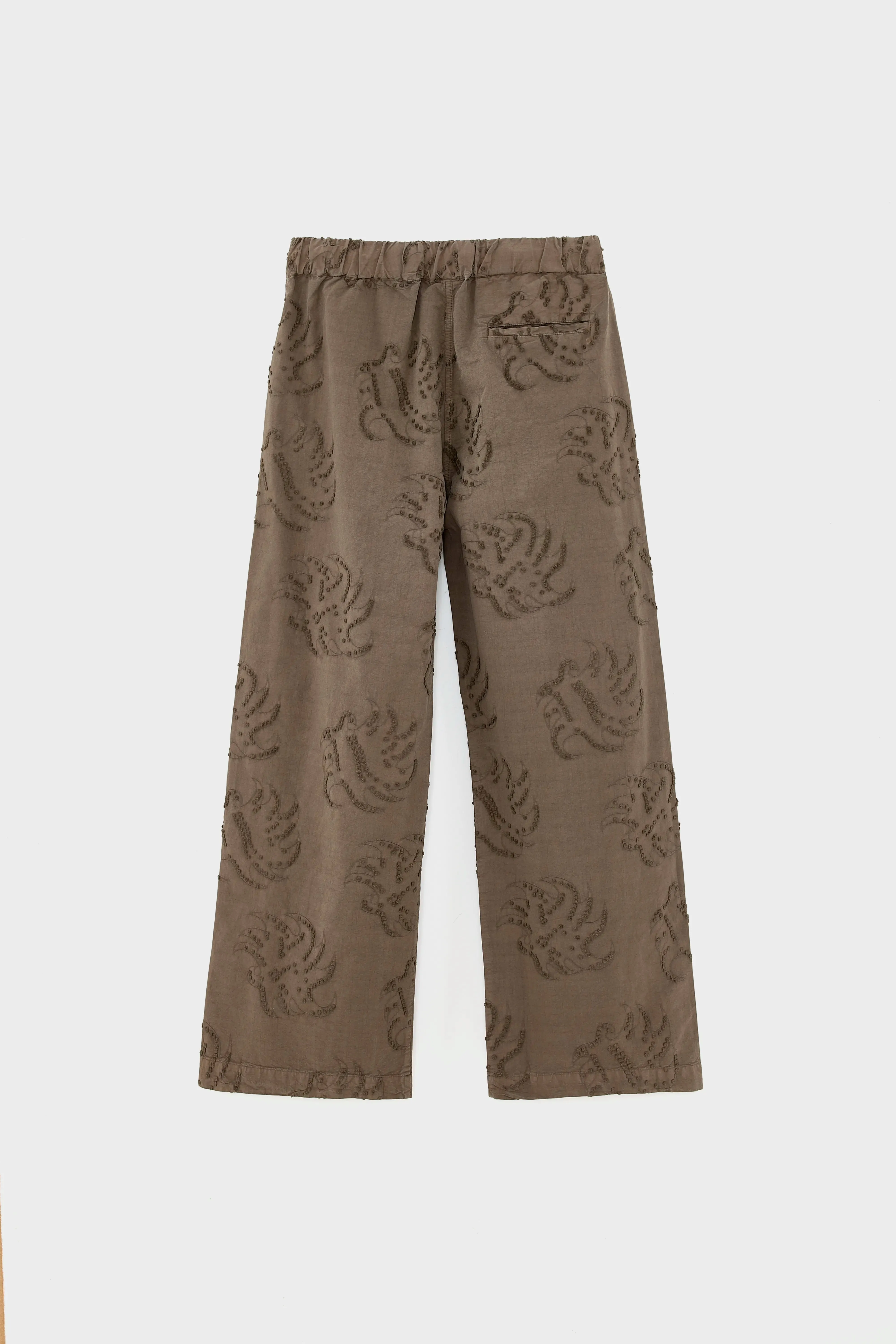 Emberia Pan Dobby Trousers  (251 / W /BROWN) Stretchy Fit