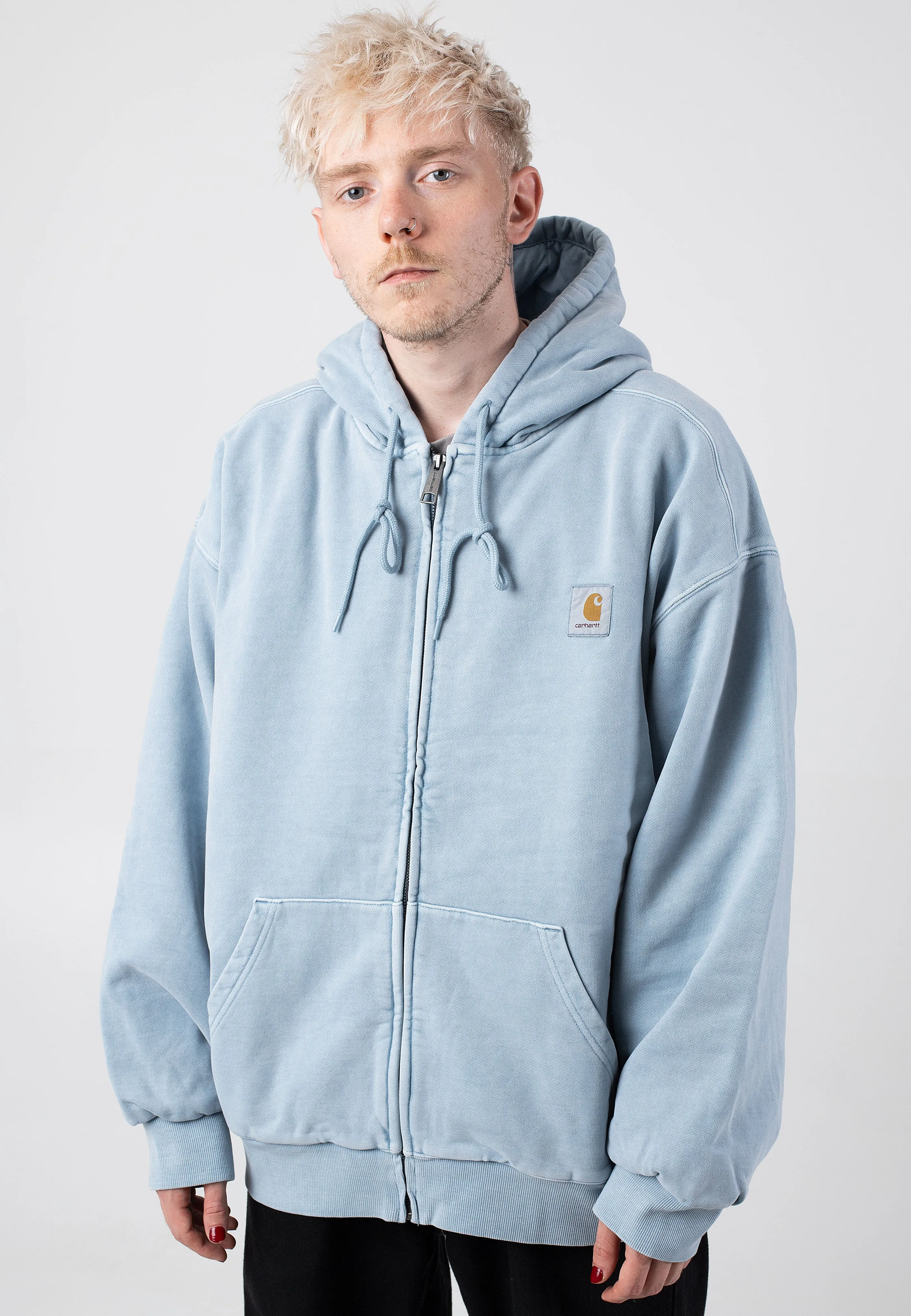Keep Carhartt WIP - Hooded Vista Garment Dyed Dusty Ice - Jacket