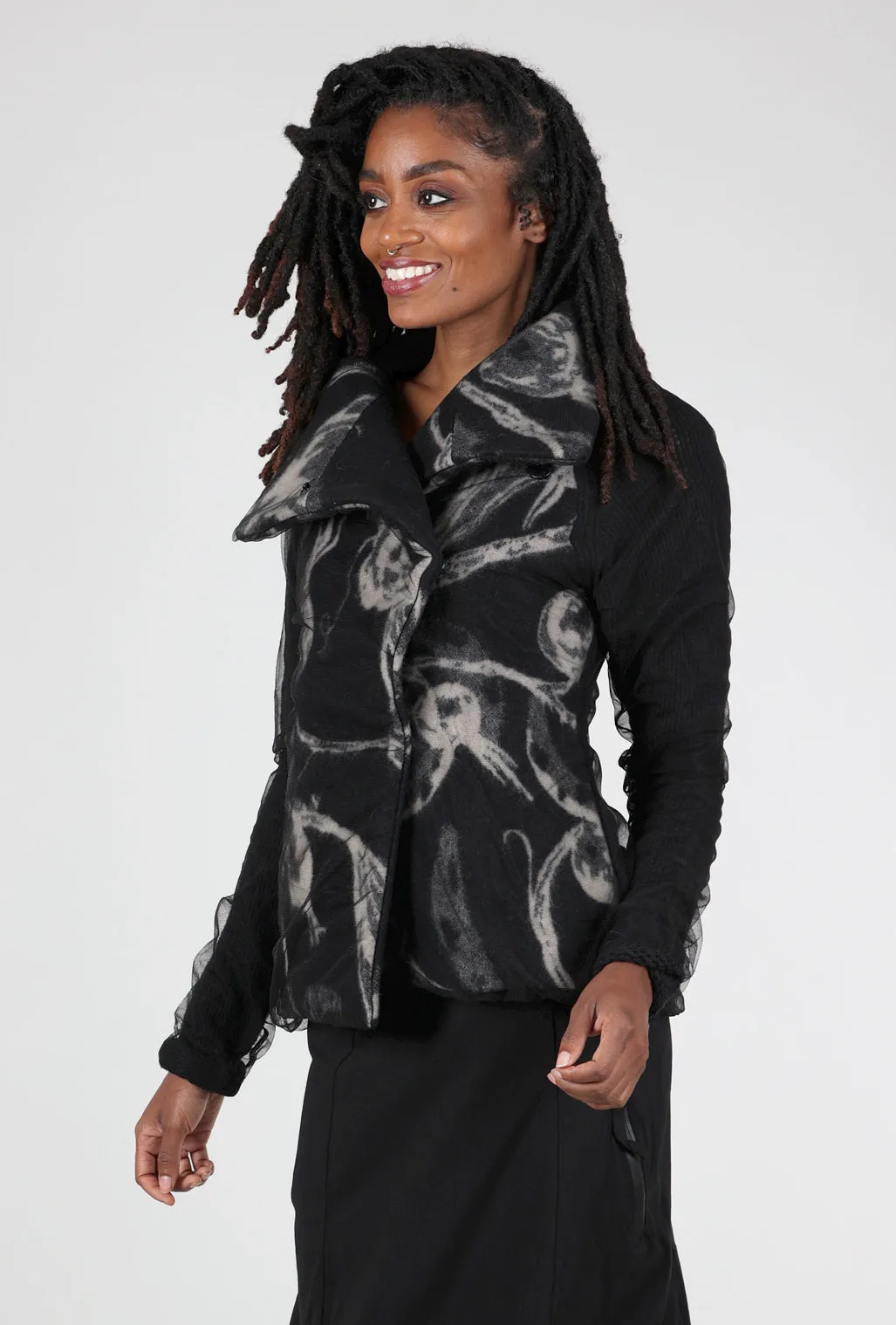 Erte Jacquard Jacket, Black hypoallergenic