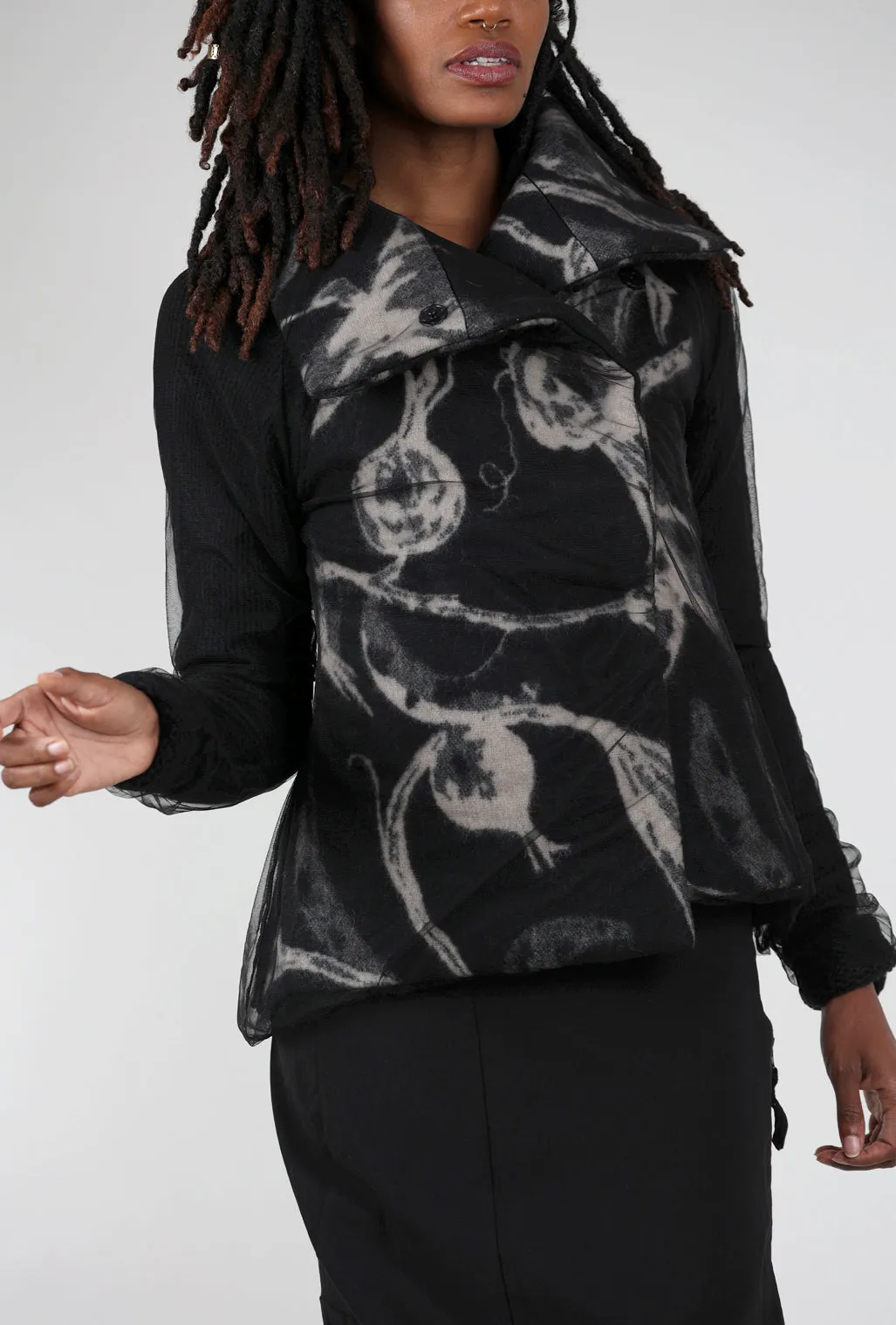 Erte Jacquard Jacket, Black hypoallergenic