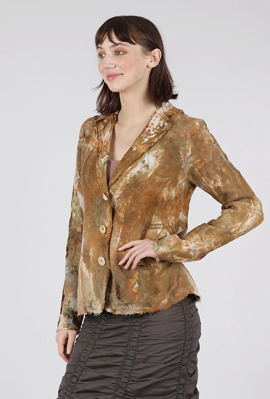 Essential Cold Piece Linen Slim Jacket, Khaki/Oat