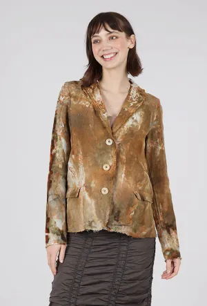Crisp Look Wind Chill Protection Linen Slim Jacket, Khaki/Oat