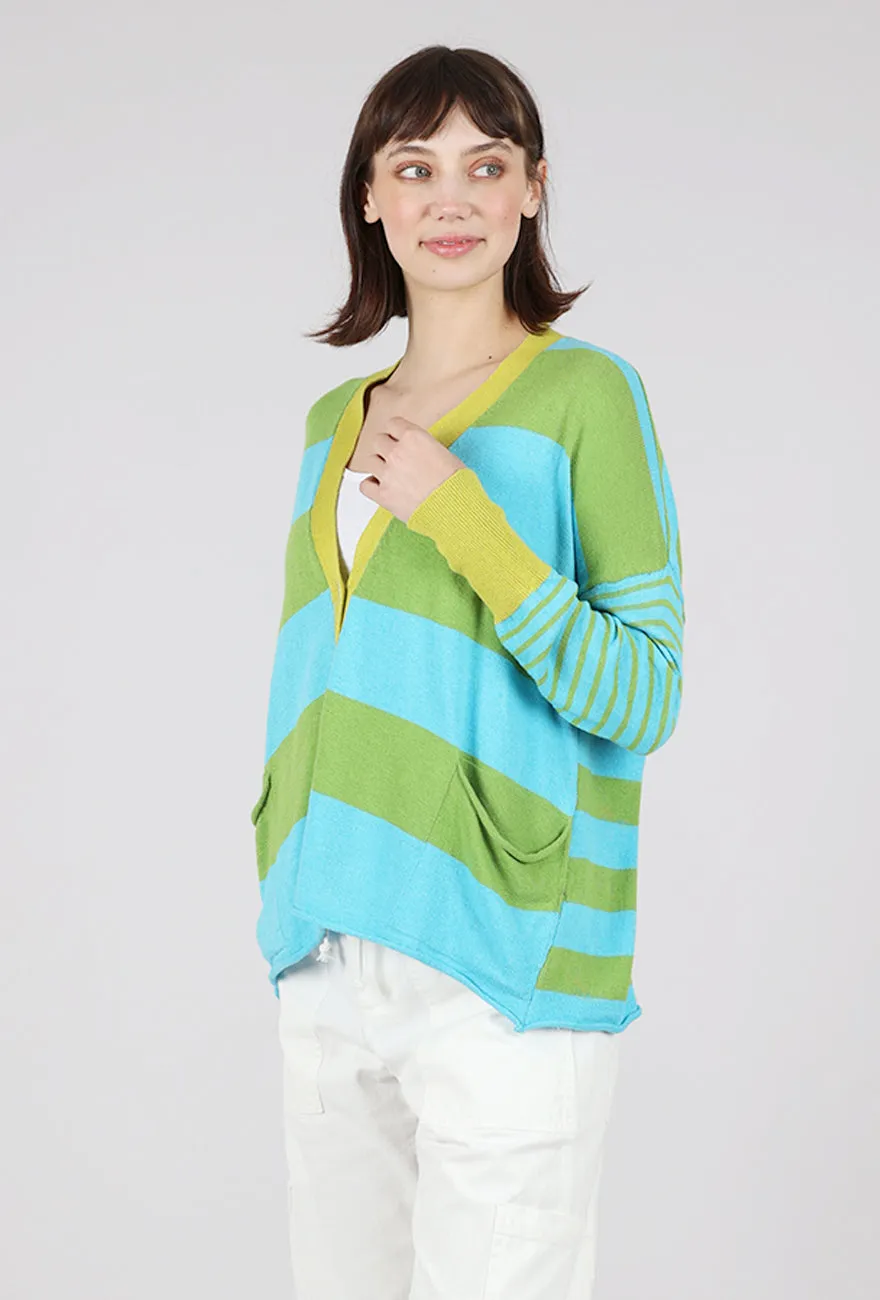 European Loose Frankie Sweater, Turquoise/Green