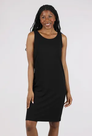 Core Travel Short Everything Dress, Black Minimal Cut Casual Style
