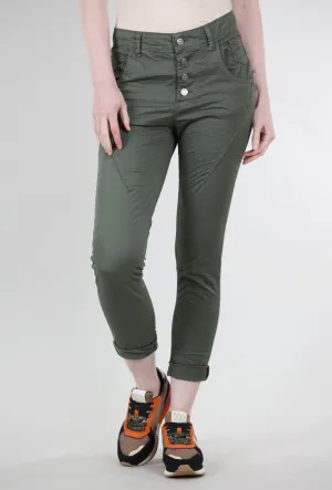 Four-Button F/W Signature Pant, Olive Seasonal Basic Cool Weather
