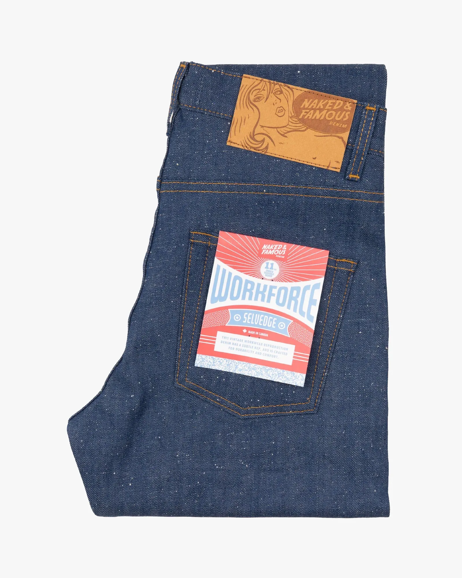Everyday Comfort Naked & Famous Denim Easy Guy Relaxed Tapered Mens Jeans - Workforce Selvedge