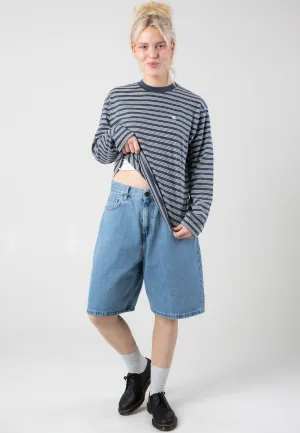 Street Mood Sporty Chic Carhartt WIP - W' Brandon Stone Bleached Blue - Shorts