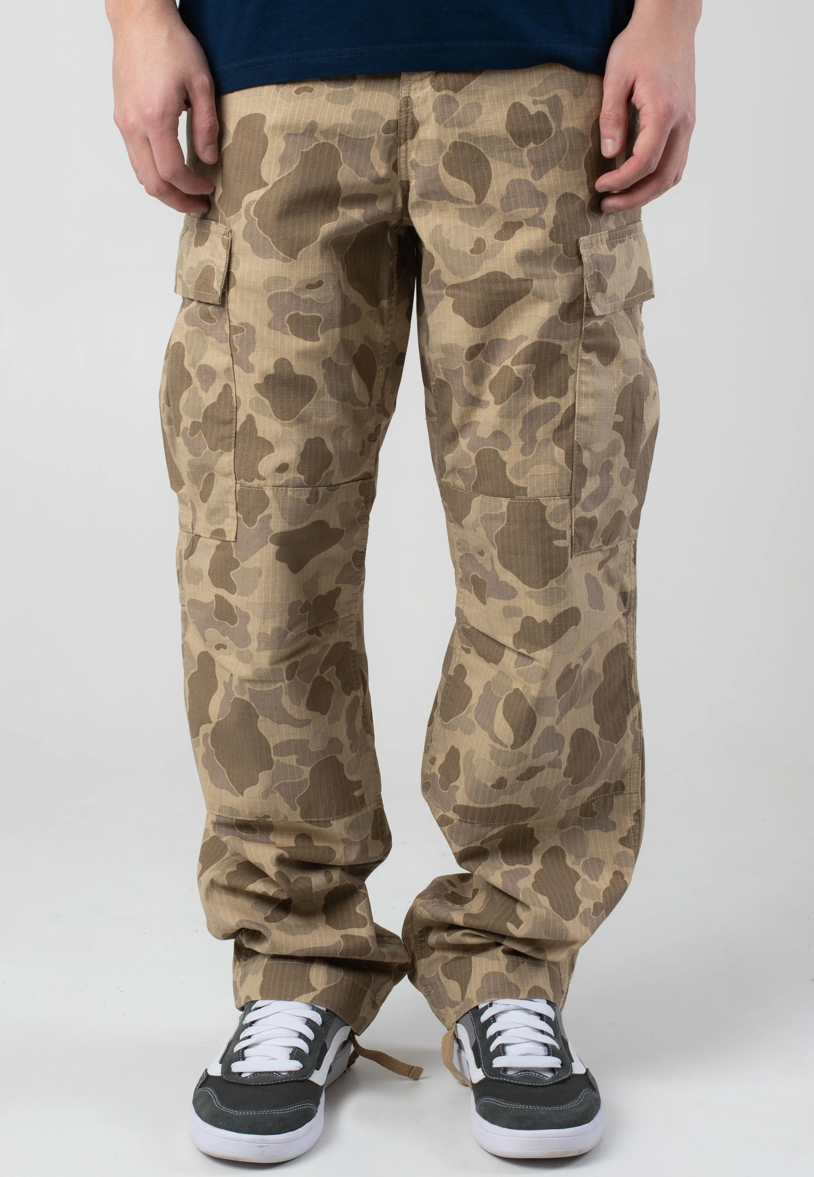 Dynamic Fit Carhartt WIP - Regular Cargo Rinsed Camo Duck/Desert - Pants