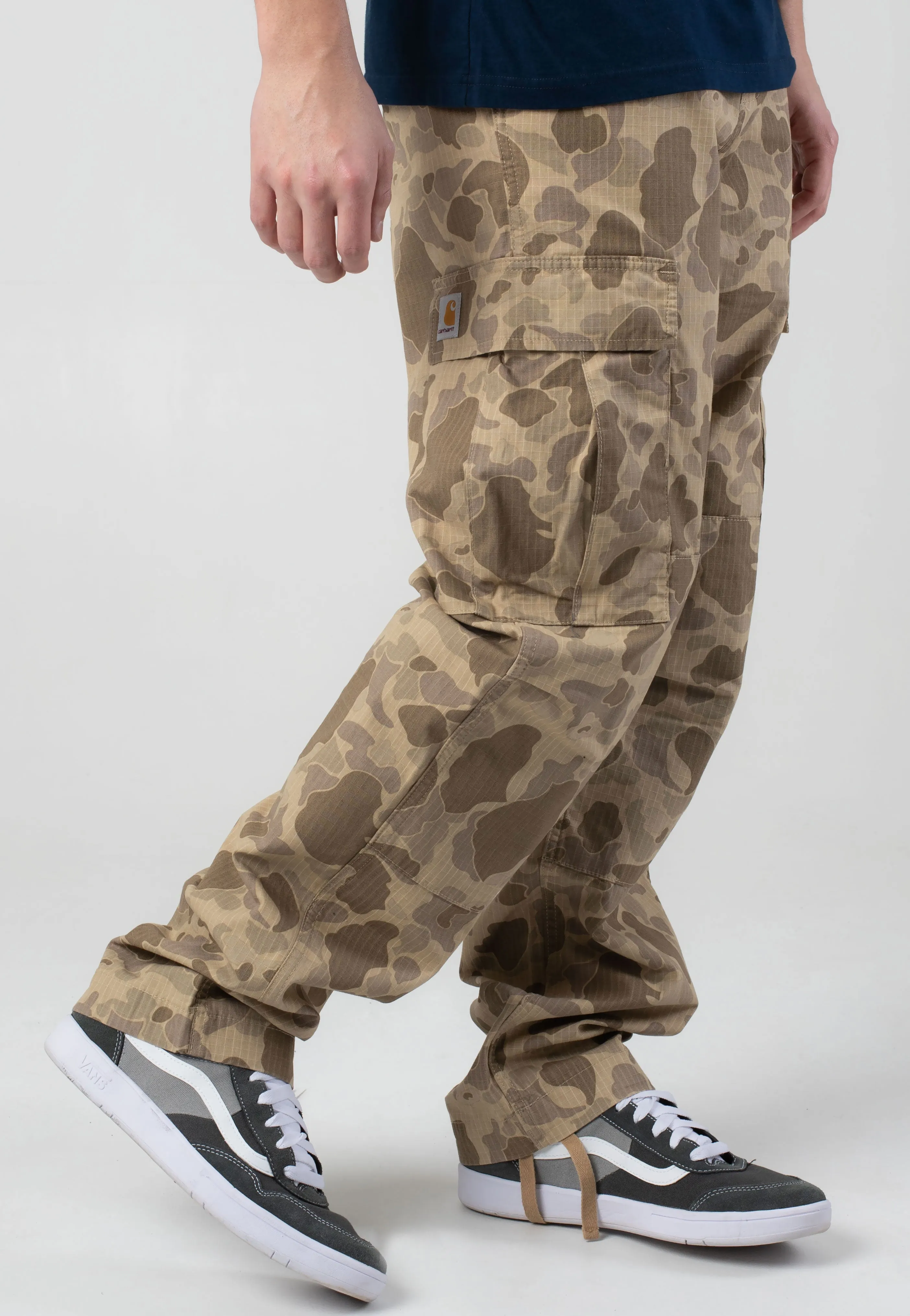 Everyday Essentials Carhartt WIP - Regular Cargo Rinsed Camo Duck/Desert - Pants