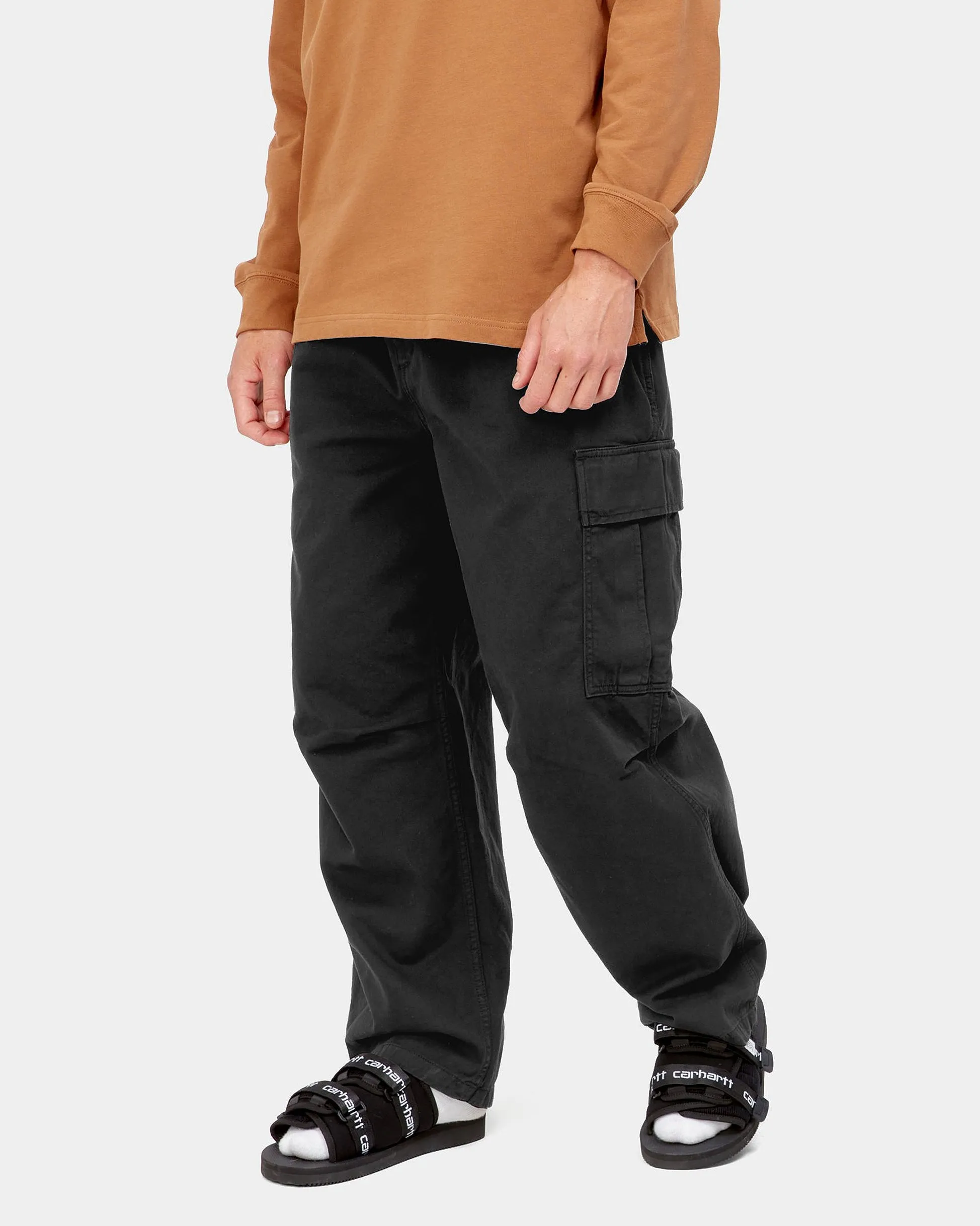 Carhartt WIP Cole Cargo Pant - Black Garment Dyed | Carhartt WIP Chinos & Non-Denim Pants | JEANSTORE