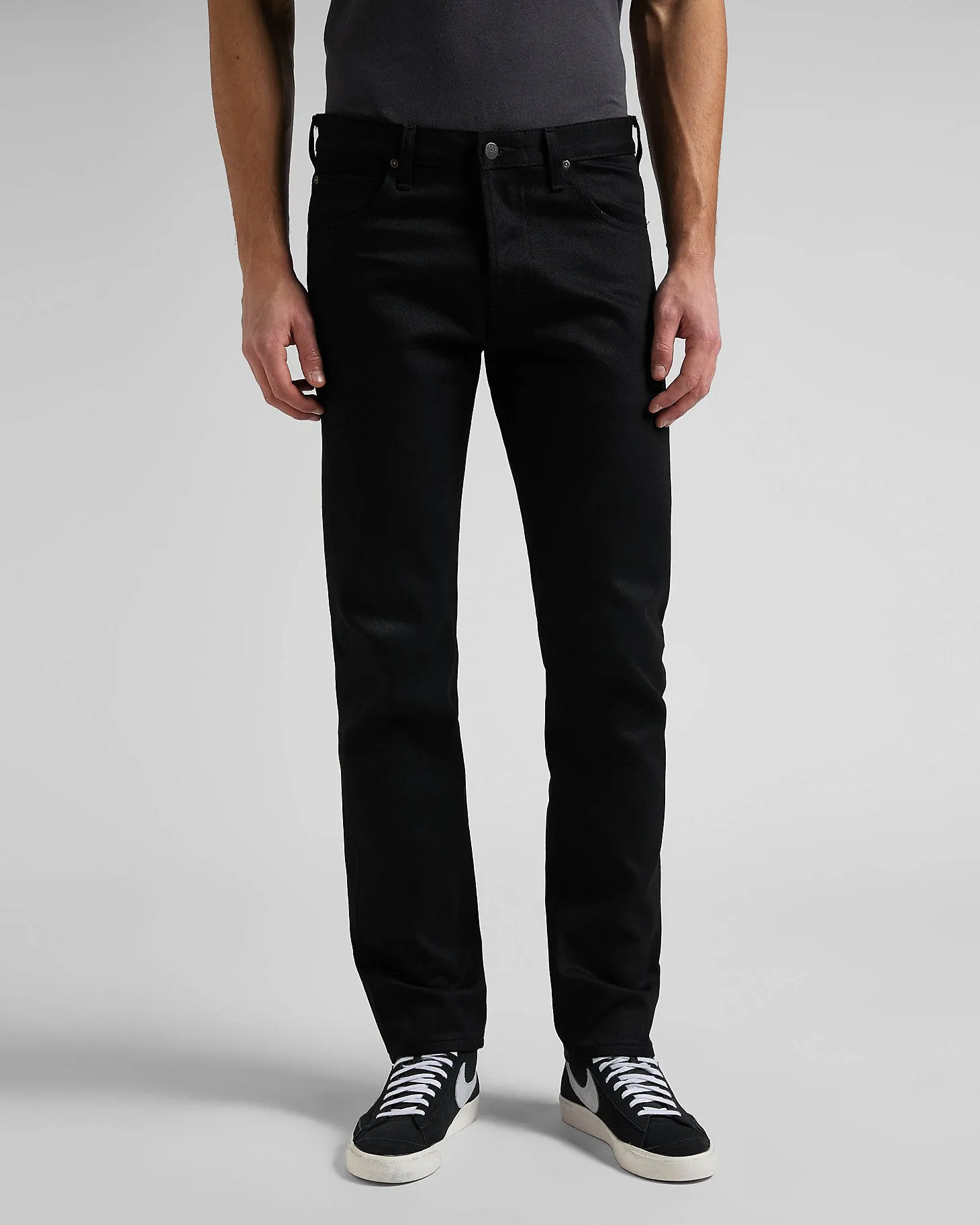 Lee 101 S Regular Fit Recycled Cotton 14oz Selvedge Mens Jeans - Dry Black | Lee Jeans | JEANSTORE