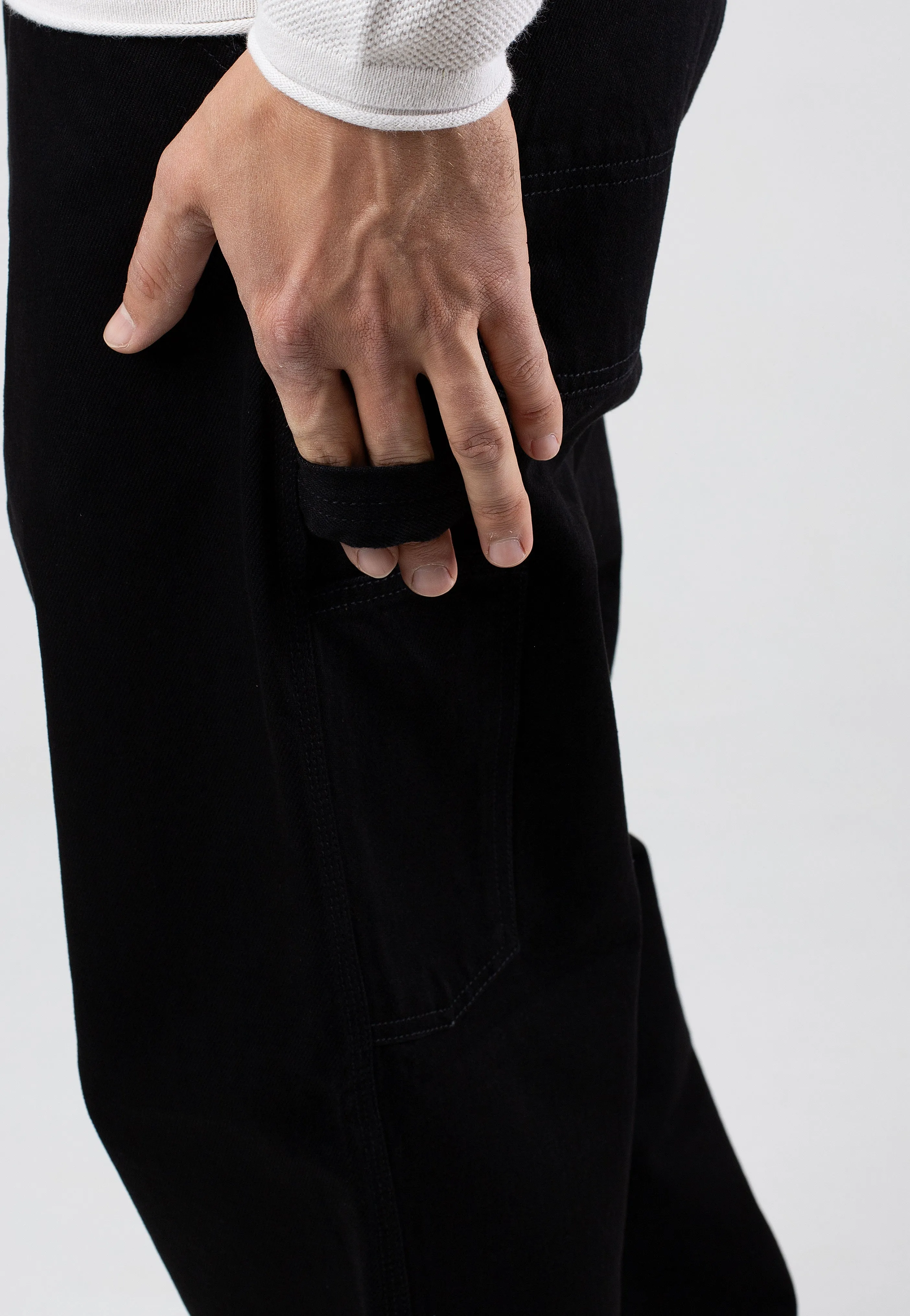 Everyday Twist Carhartt WIP - Single Knee Rinsed Black - Jeans