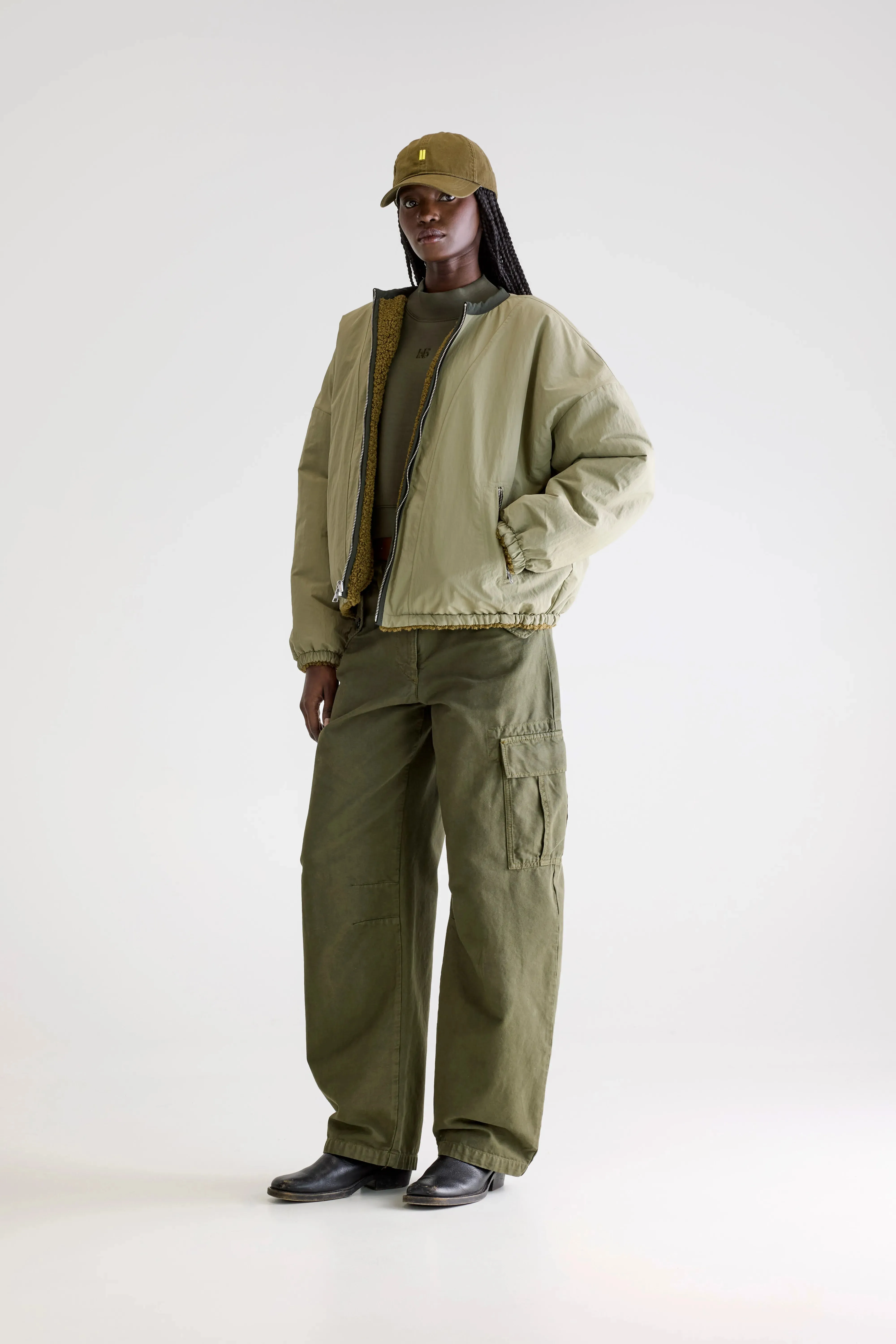 Everyday Use Janice teddy jacket (252 / W / ARMY)