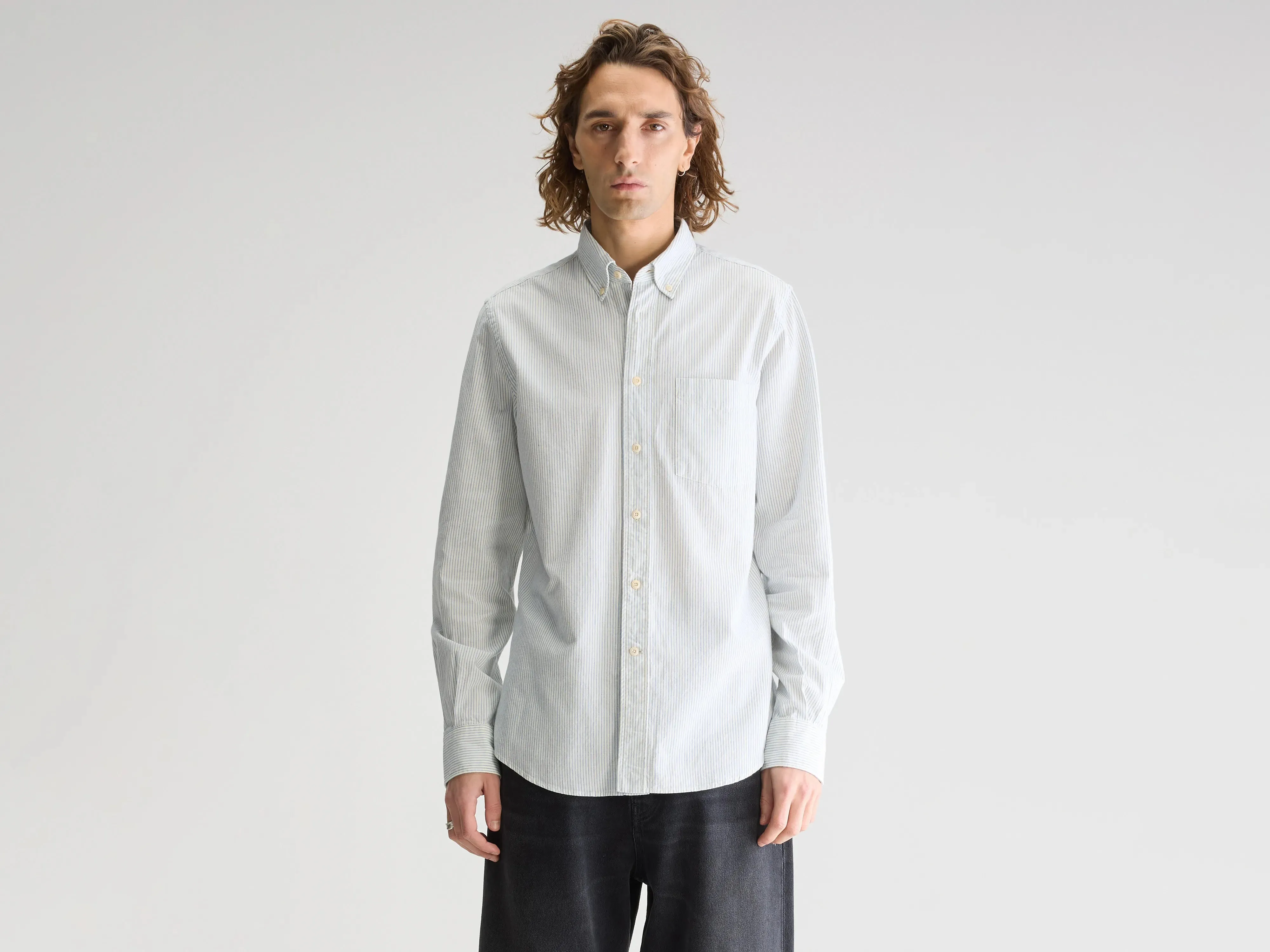 Laidback Feel Mire slim shirt (251 / M / STRIPE D)