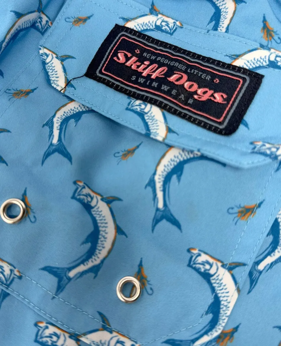 Excellent for Squash Tarpon Tricks: Swim Trunks - Turquoise