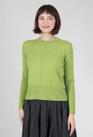 Exposed Seam Crew, Moss Winter wardrobe staple Practical knitted top
