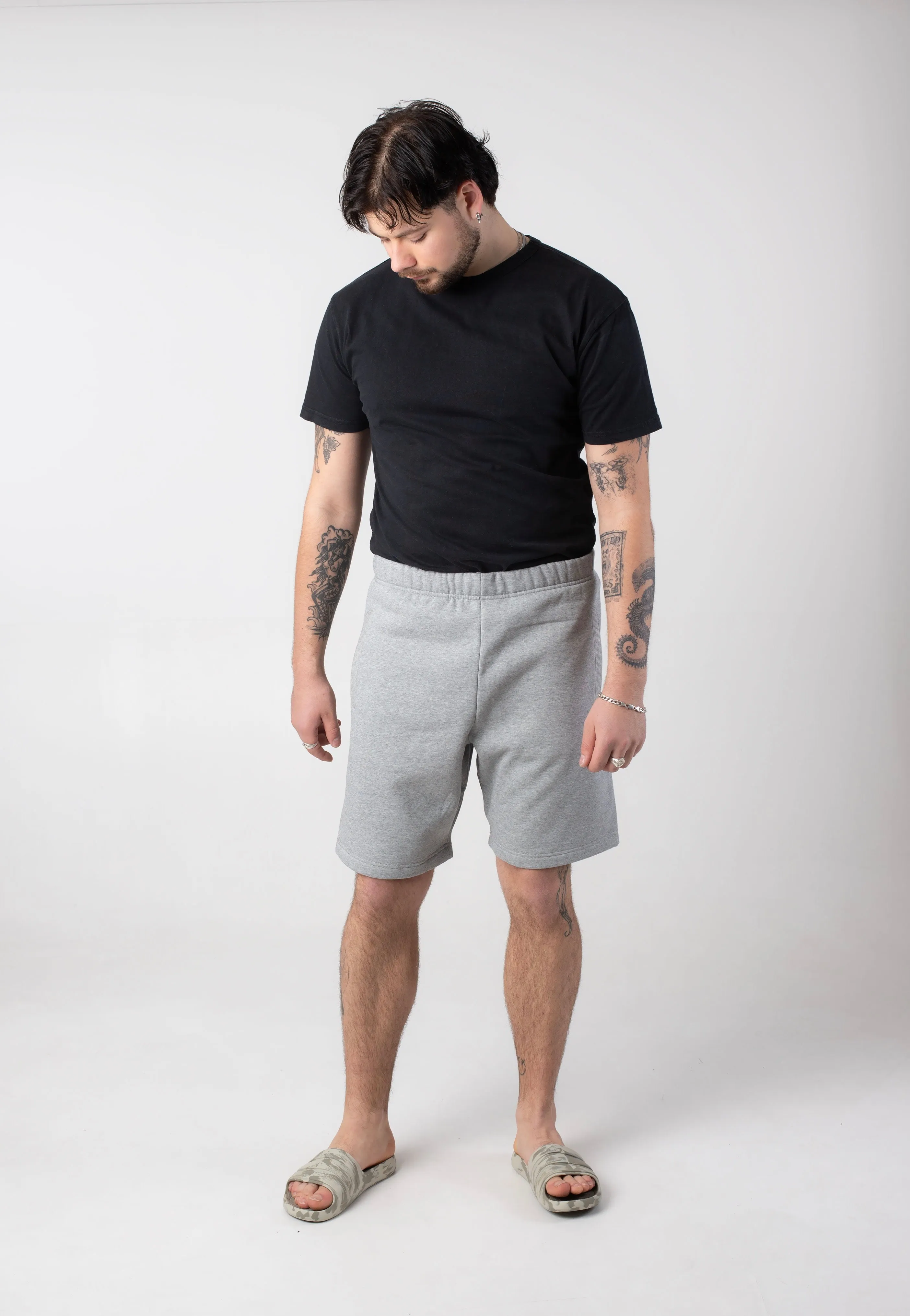 Exposed seams Carhartt WIP - Chase Sweat Grey Heather/Gold - Shorts