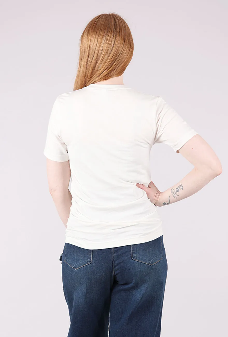 Exquisite work Cat's Meow Tee, White