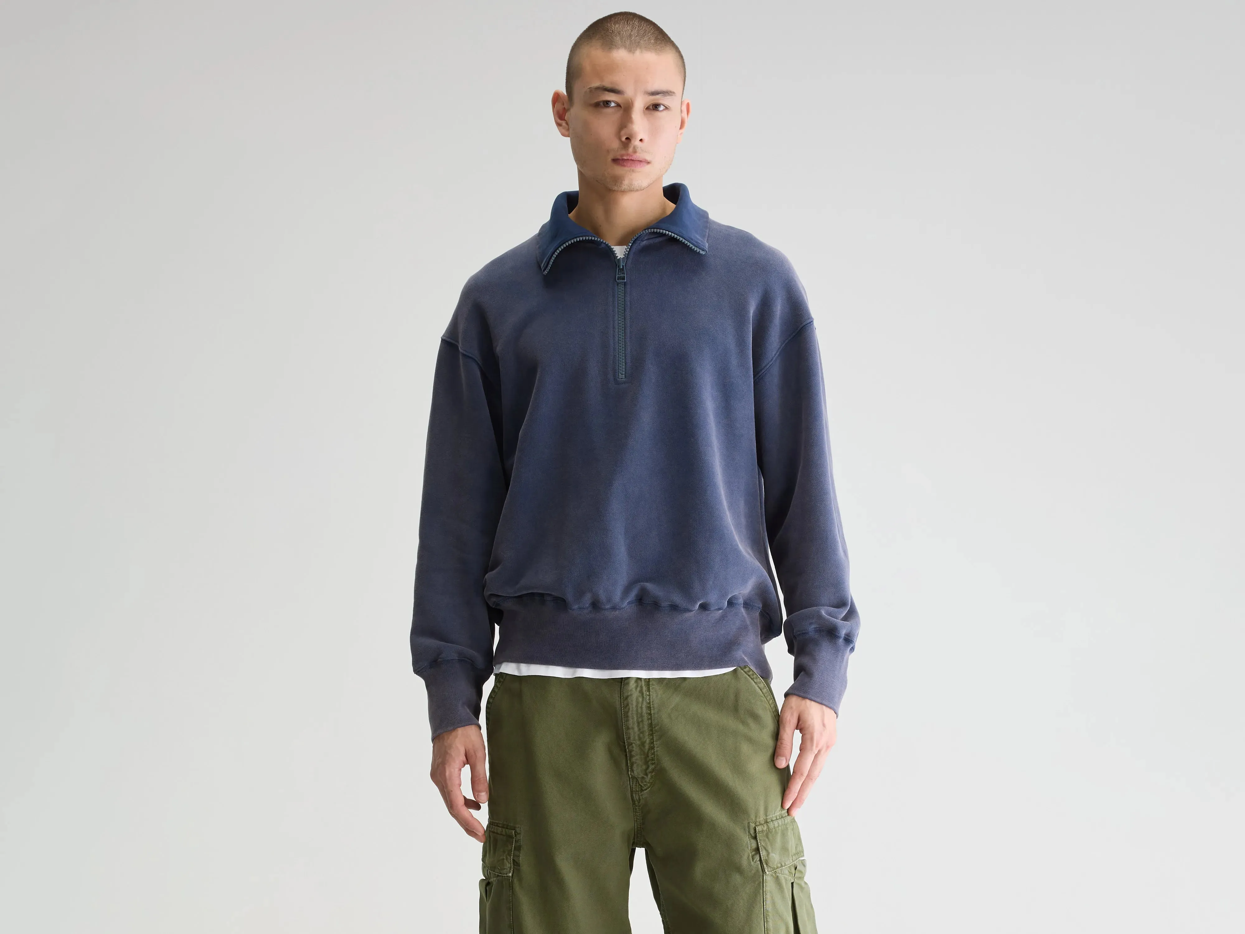 Faber half-zip sweatshirt (251 / M / REGAL BLUE) product tie dye uniqueness Thermal Insulation