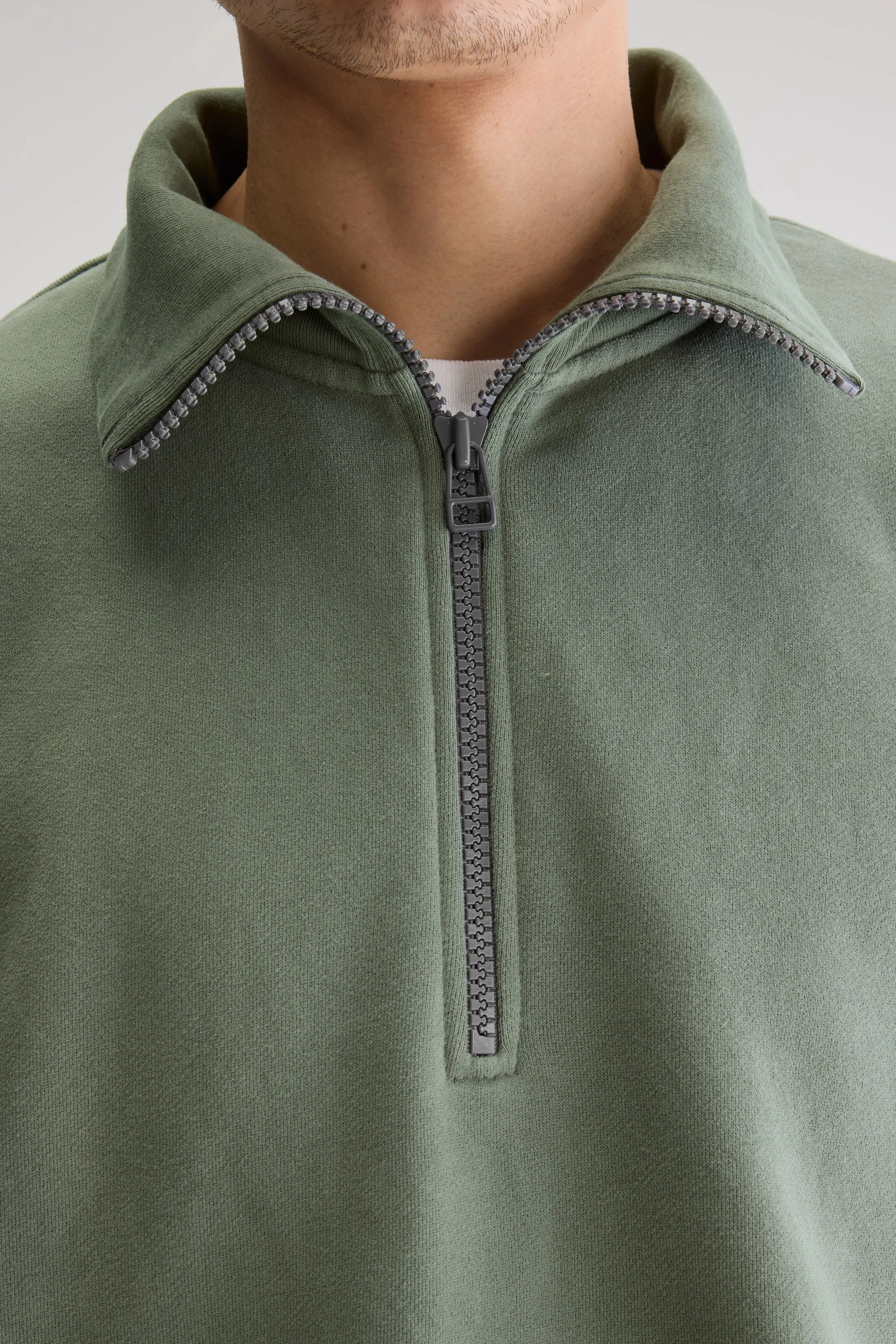 Faber half-zip sweatshirt (251 / M / THYME) Modern Smart